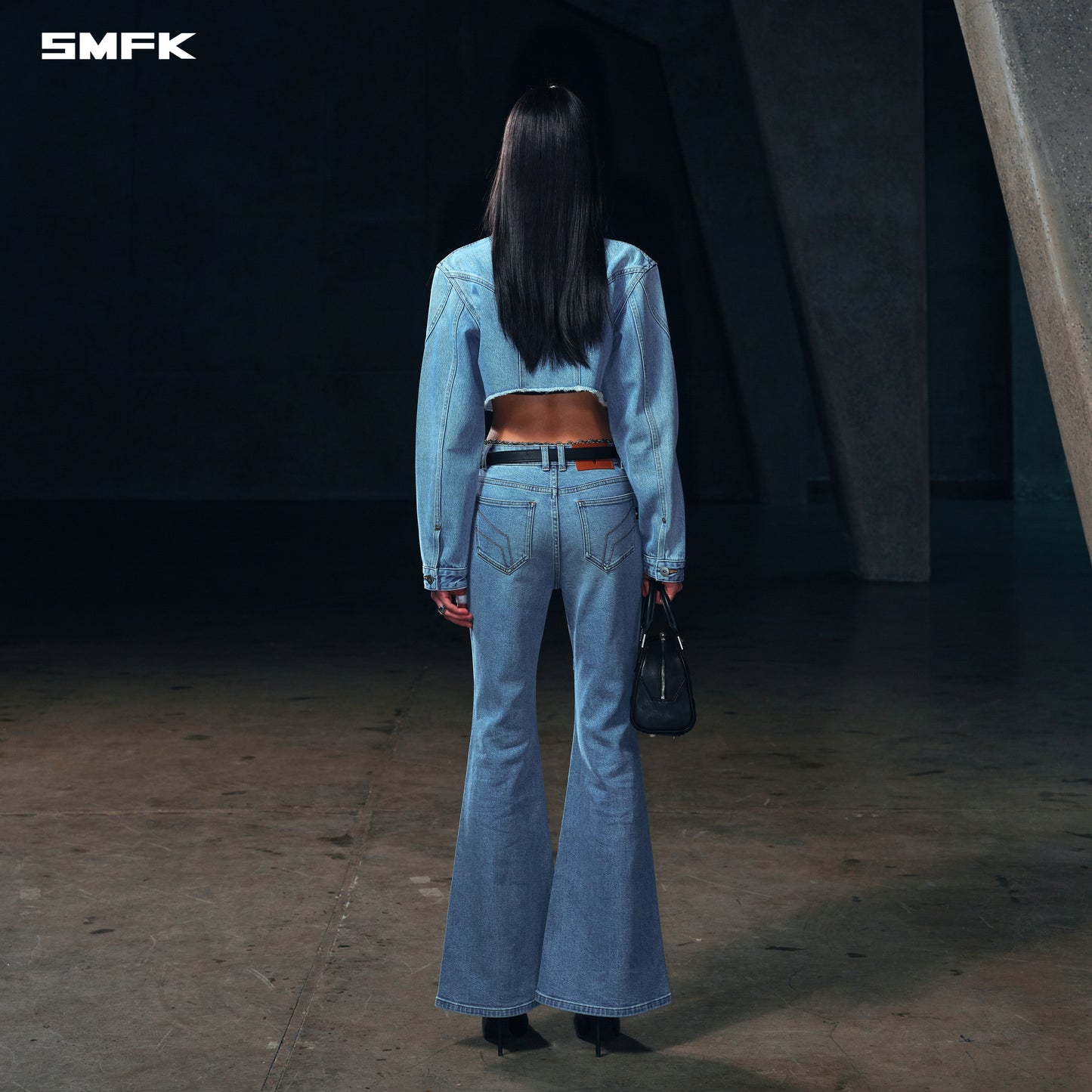 WILD HURRICANE FLARED DENIM PANTS/E-COTTON