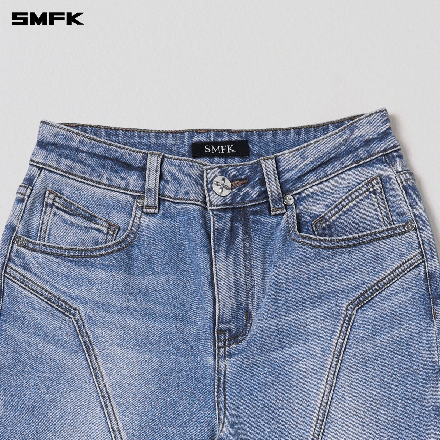 WILD HURRICANE FLARED DENIM PANTS/E-COTTON