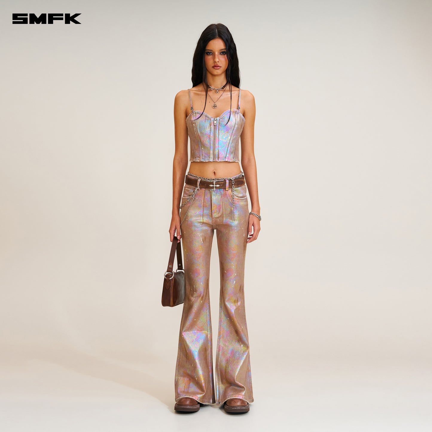 RAGE WILD HURRICANE FANTASY HANDCRAFT FLARED DENIM PANTS FANTASY LAND