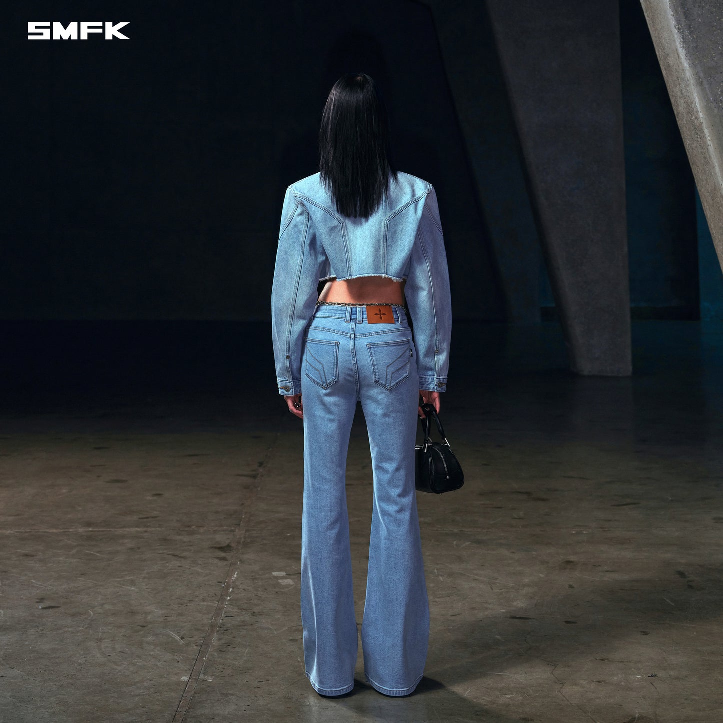 WILD HURRICANE FLARED DENIM PANTS/E-COTTON