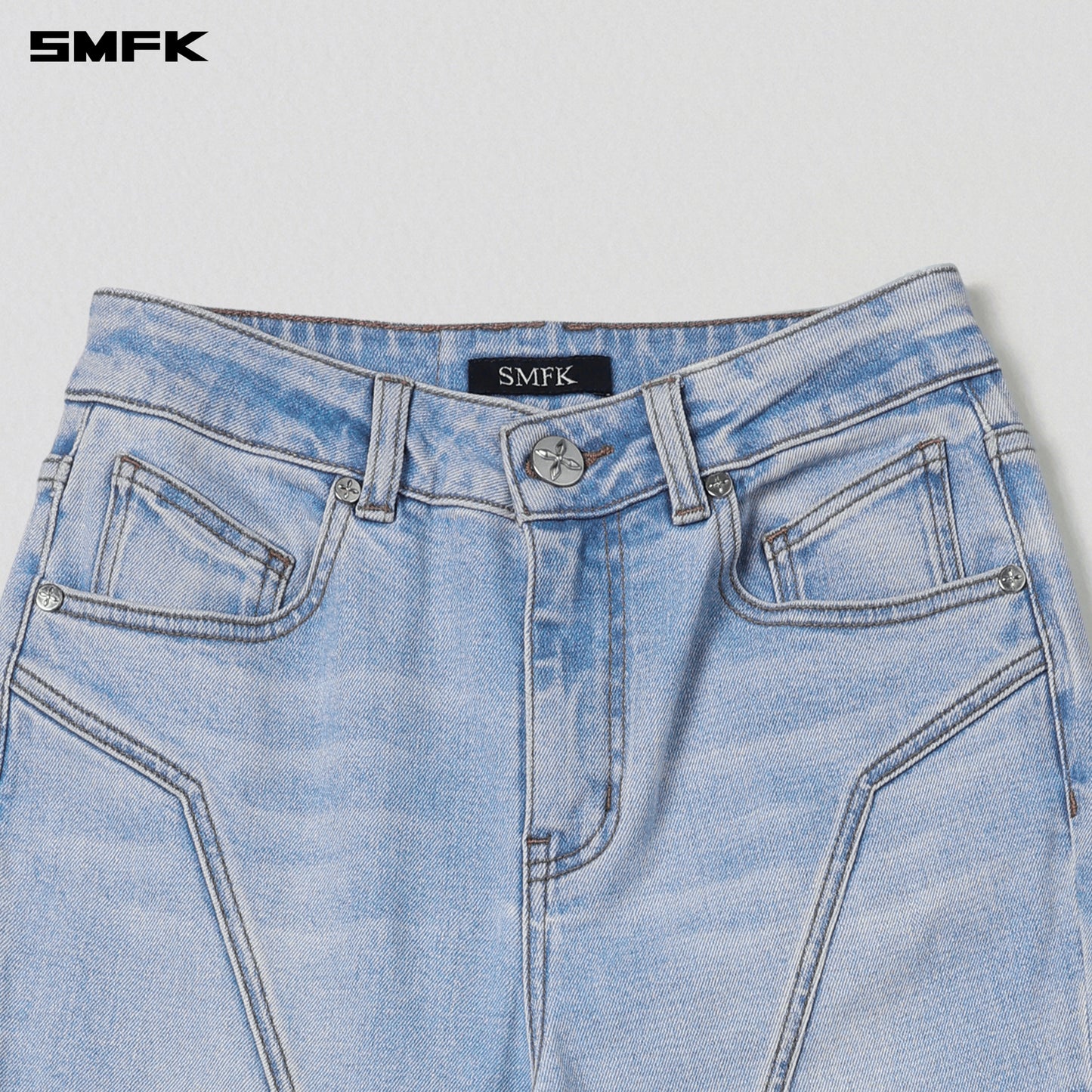 WILD HURRICANE FLARED DENIM PANTS/E-COTTON