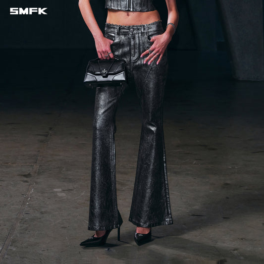 WILD HURRICANE FLARED DENIM PANTS/E-COTTON