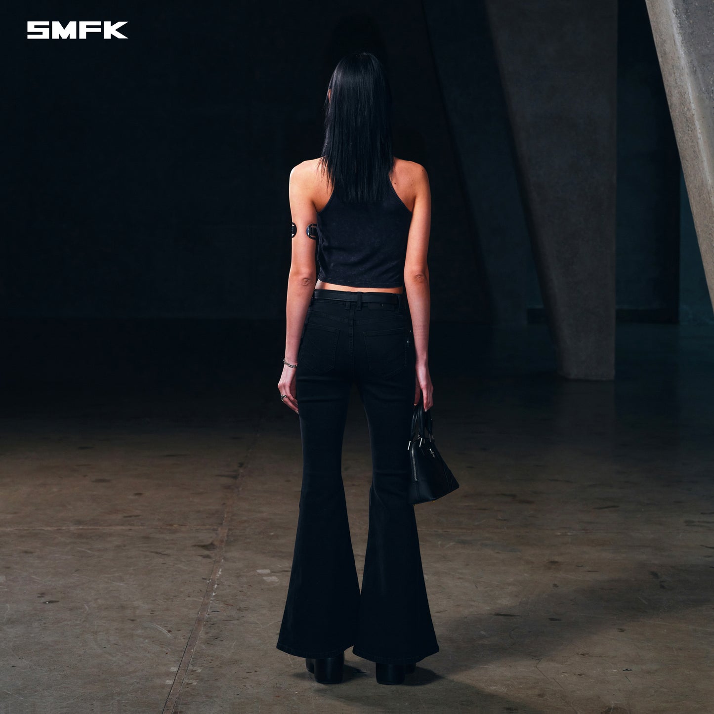 WILD MIRAGE FISHTAIL DENIM PANTS /COTTON