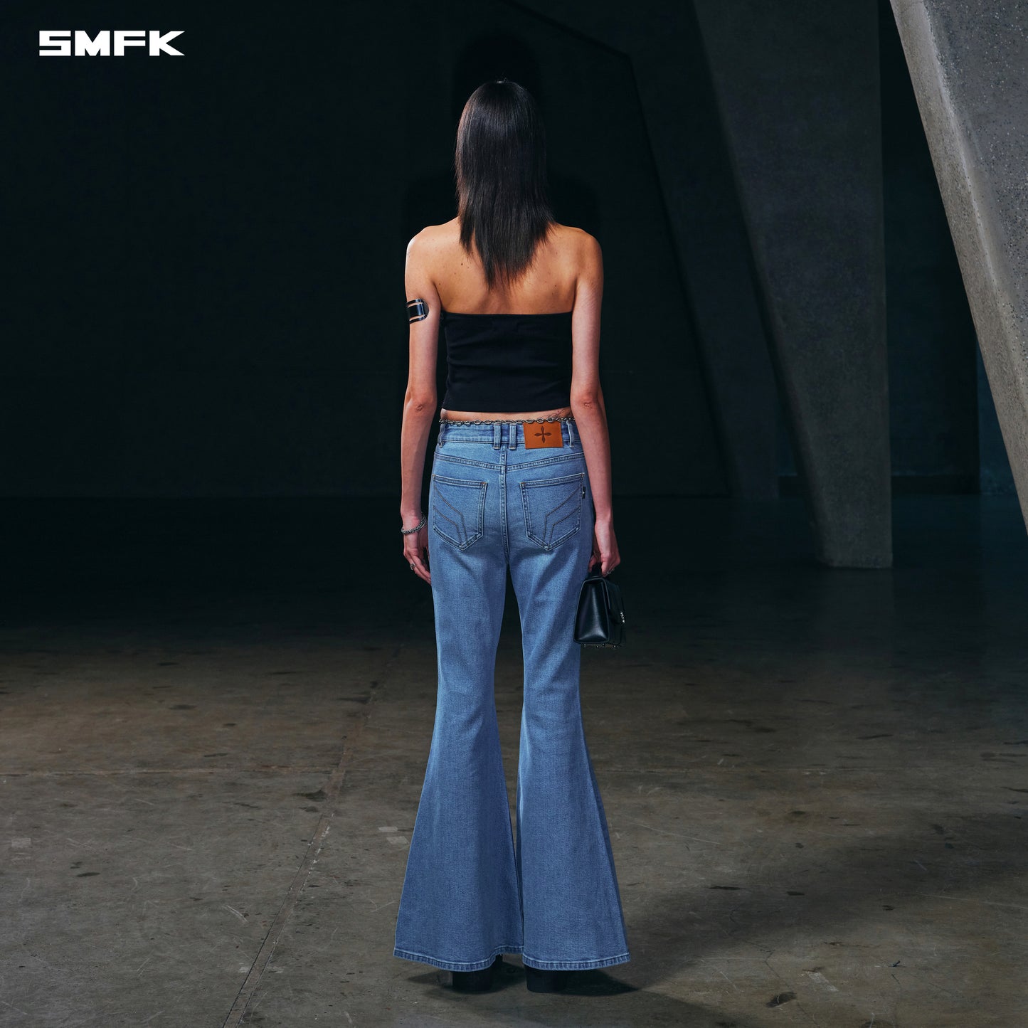 WILD MIRAGE FISHTAIL DENIM PANTS /COTTON