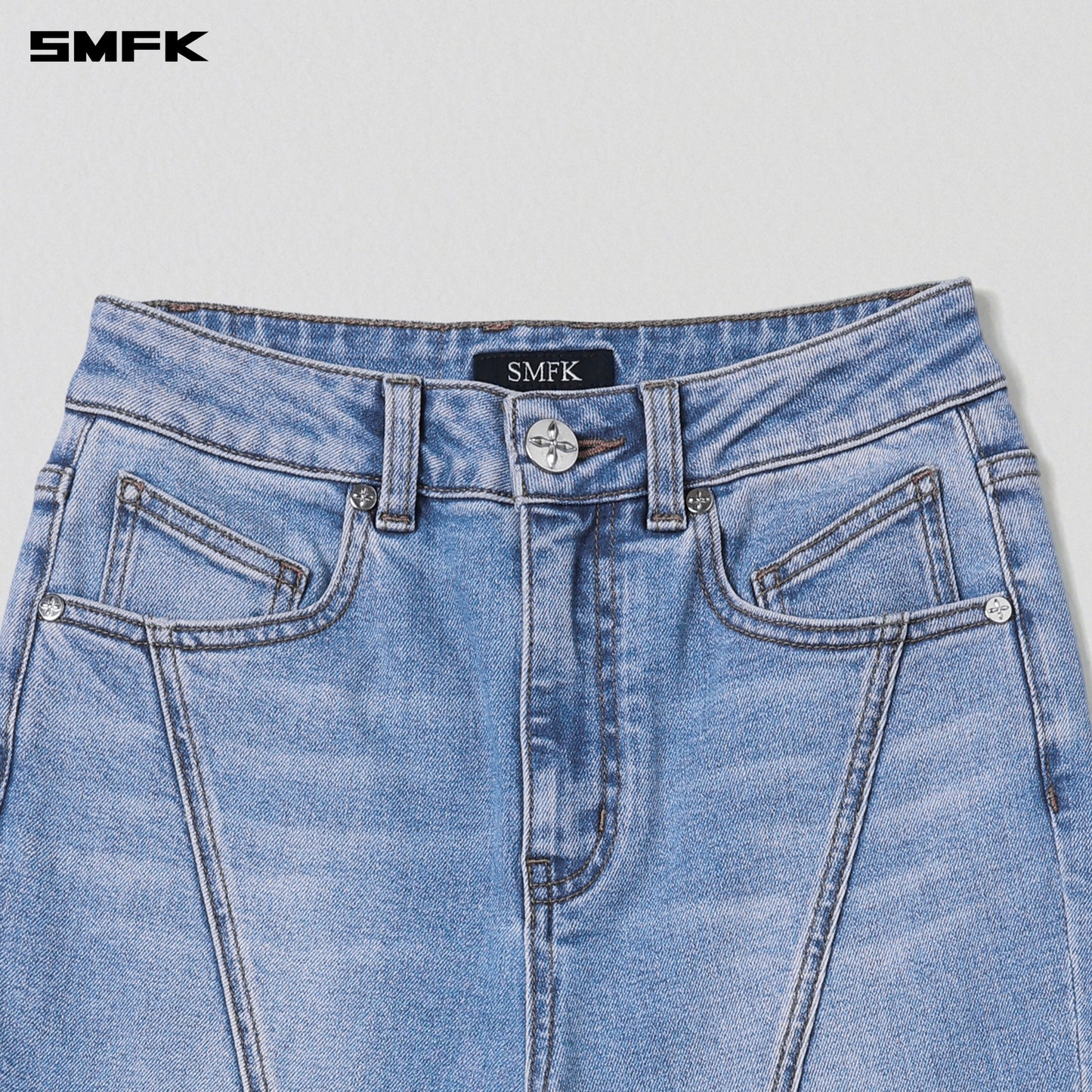 WILD MIRAGE FISHTAIL DENIM PANTS /COTTON