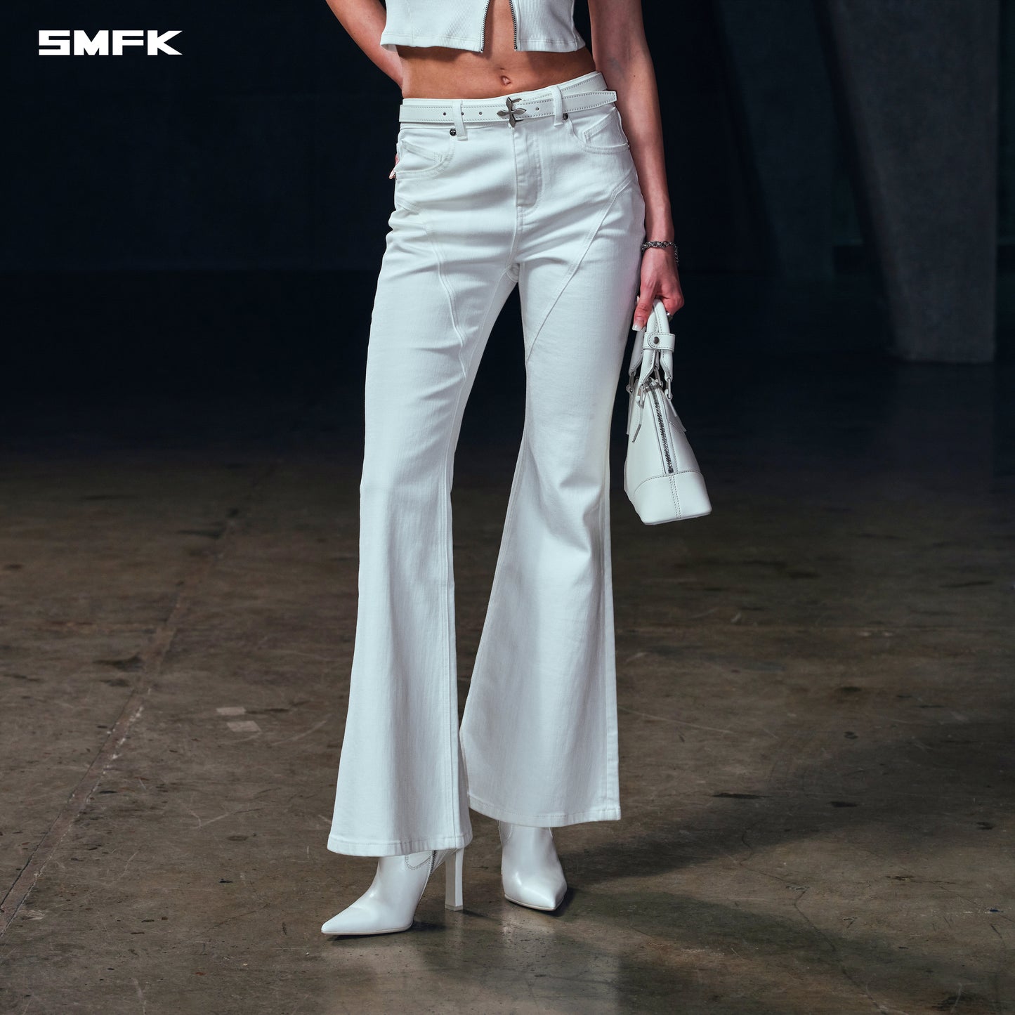 WILD MIRAGE FISHTAIL DENIM PANTS /COTTON
