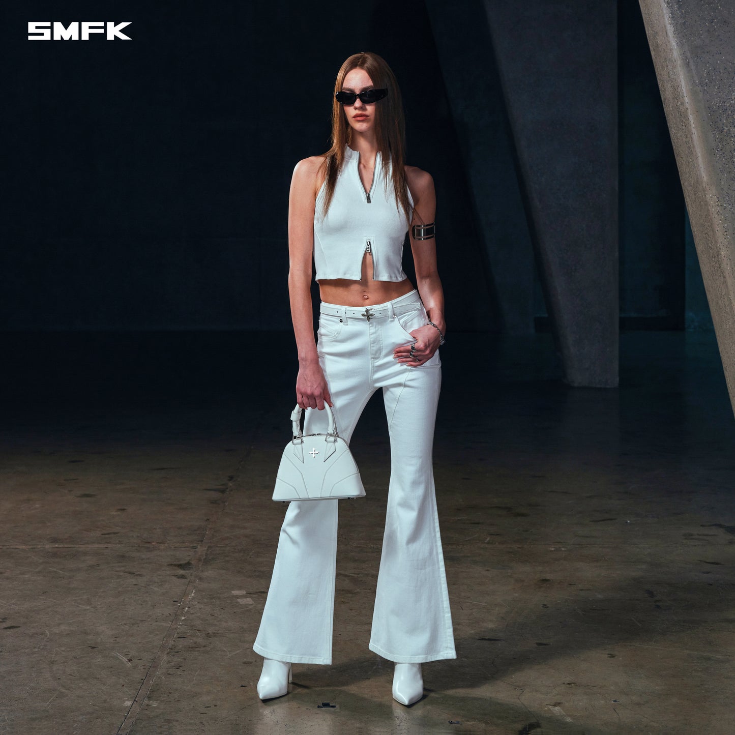 WILD MIRAGE FISHTAIL DENIM PANTS /COTTON