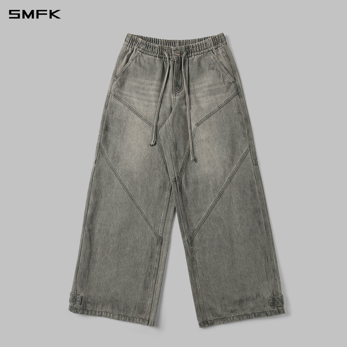 WILD MIRAGE HANDCRAFT DENIM SPORTS PANTS/DENIM ANTIQUE TREATMENT/W