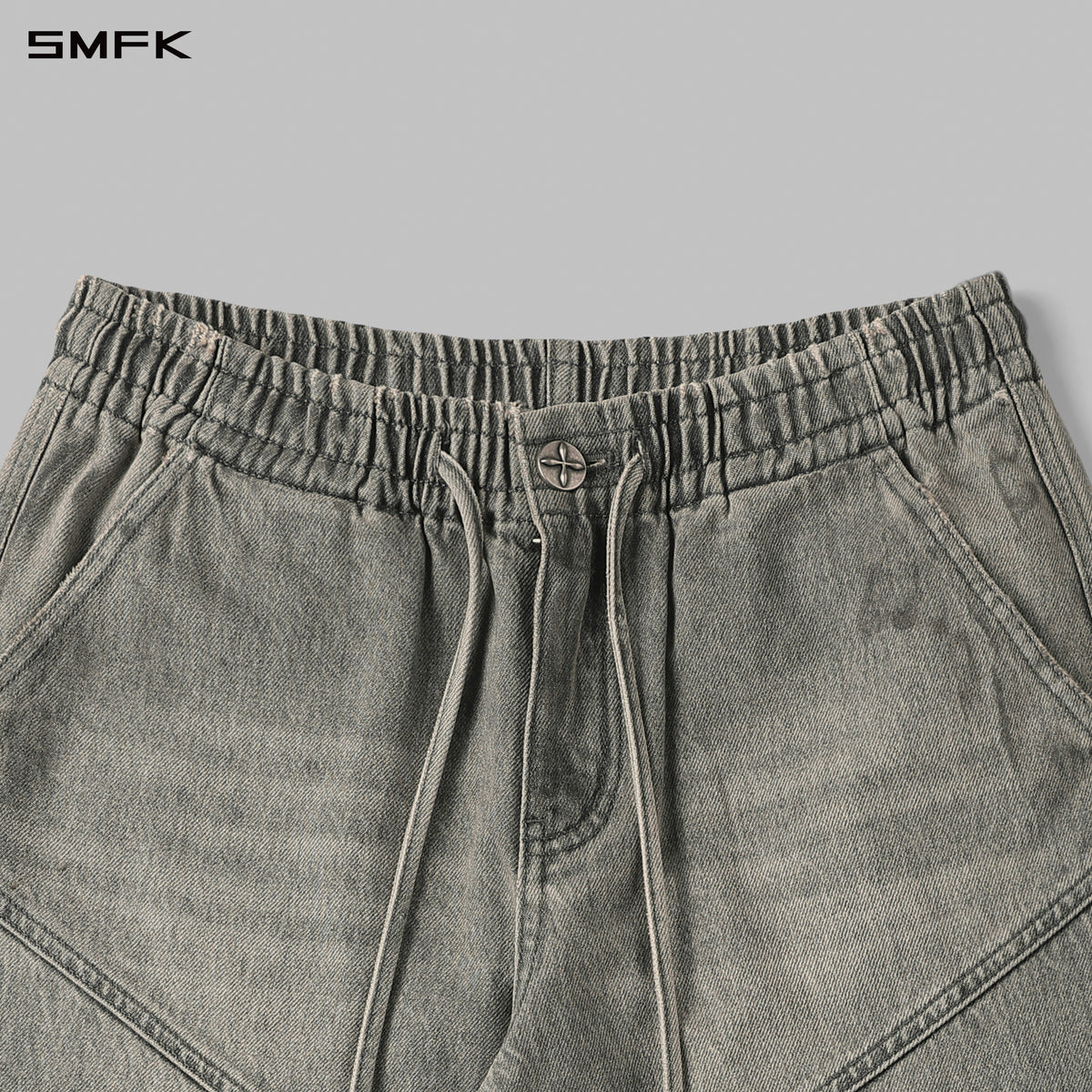 WILD MIRAGE HANDCRAFT DENIM SPORTS PANTS/DENIM ANTIQUE TREATMENT/W