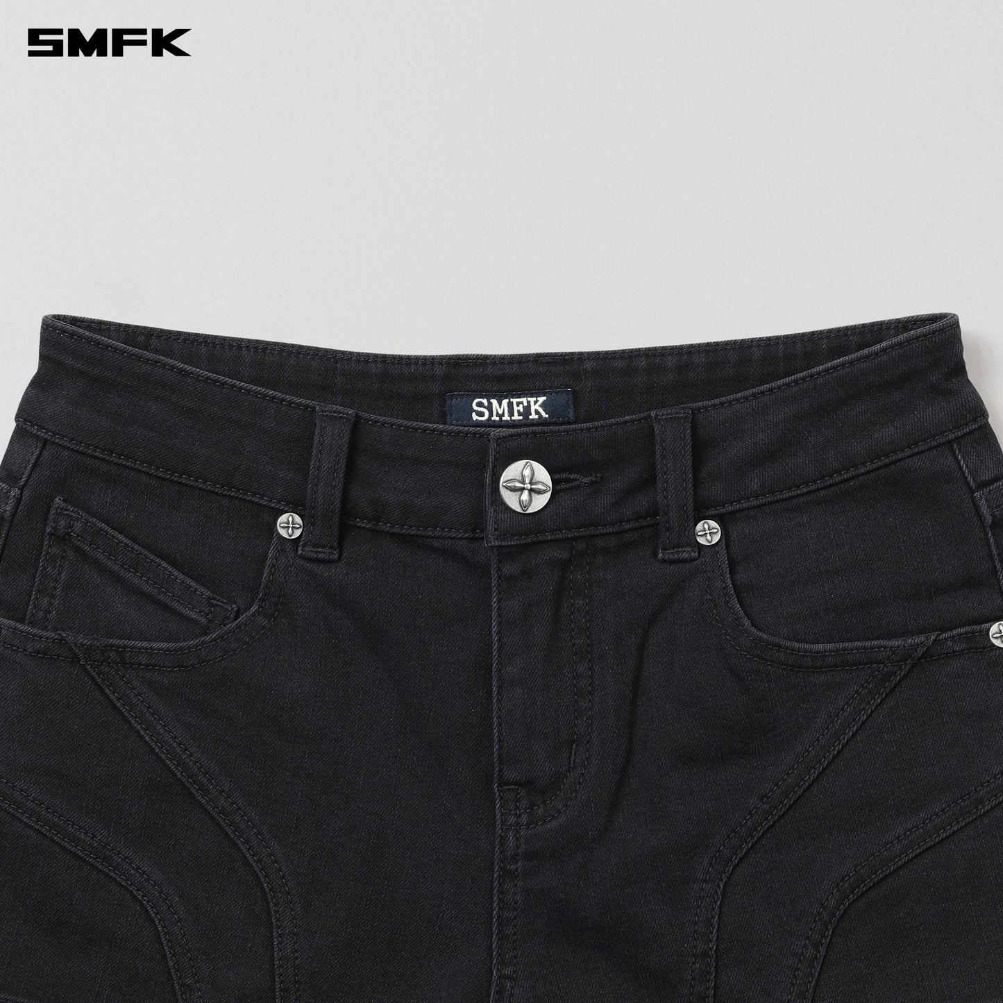 WILD MIRAGE SKINNY DENIM SHORTS/E-COTTON