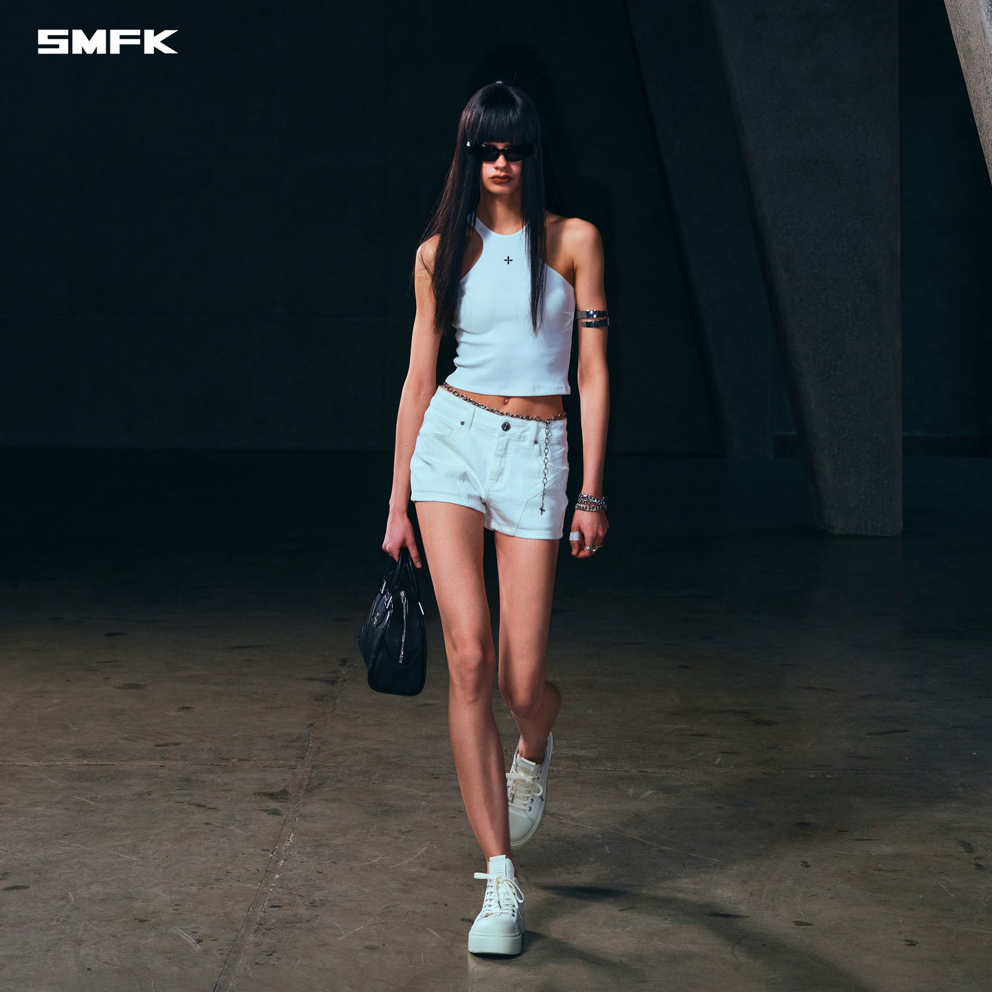 WILD MIRAGE SKINNY DENIM SHORTS/E-COTTON