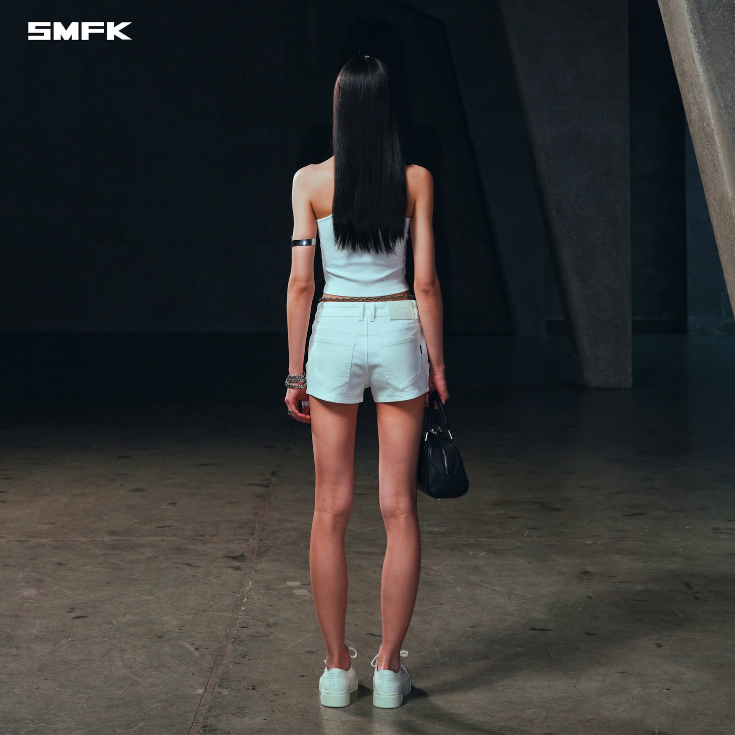 WILD MIRAGE SKINNY DENIM SHORTS/E-COTTON