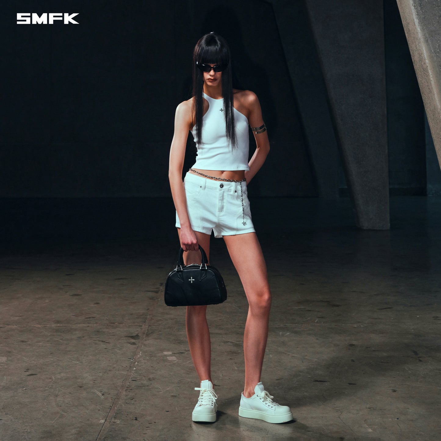 WILD MIRAGE SKINNY DENIM SHORTS/E-COTTON