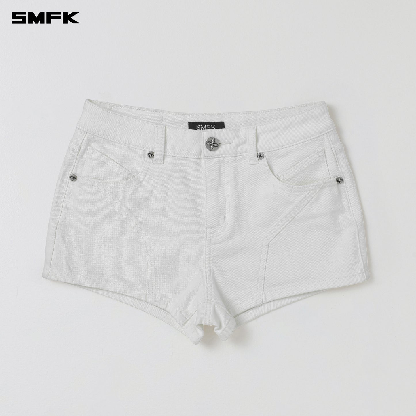 WILD MIRAGE SKINNY DENIM SHORTS/E-COTTON
