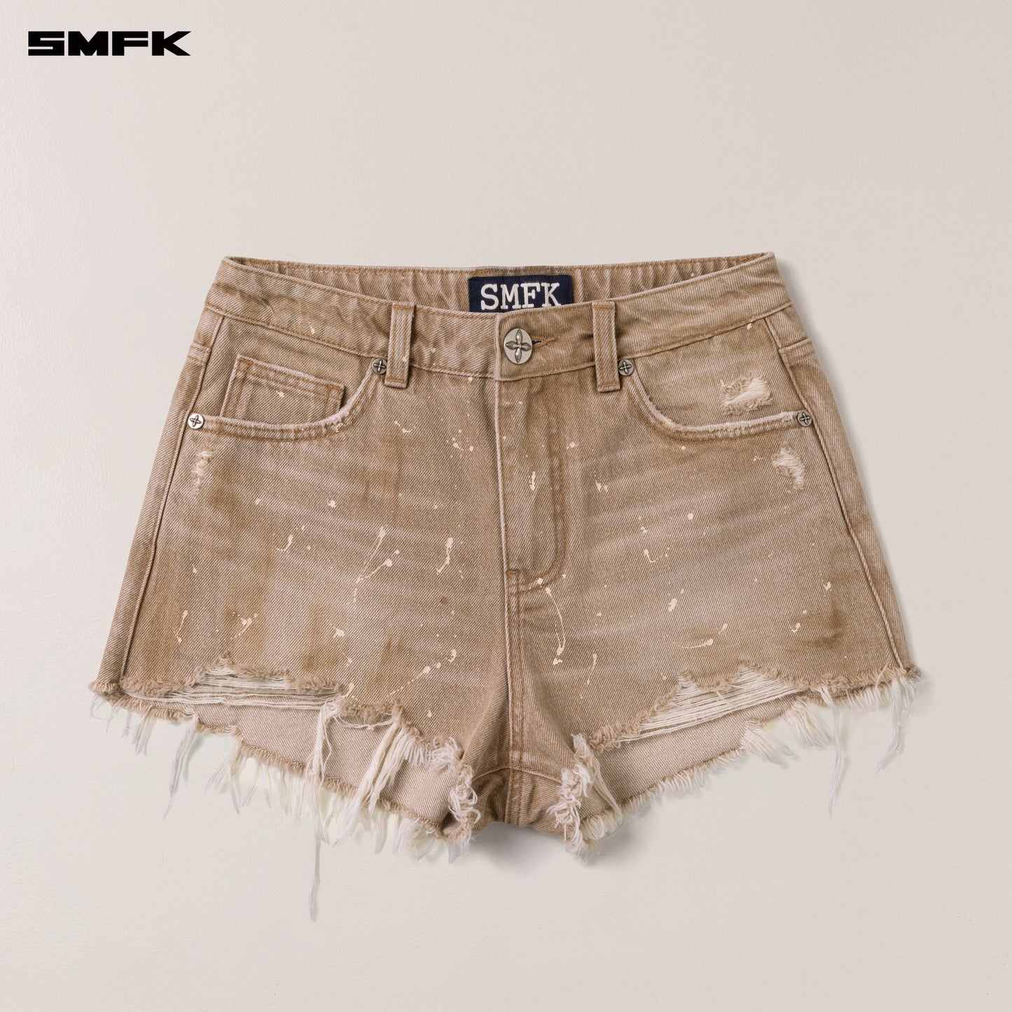 RAGE WILD DENIM SHORTS_ WILD COWBOY BROWN