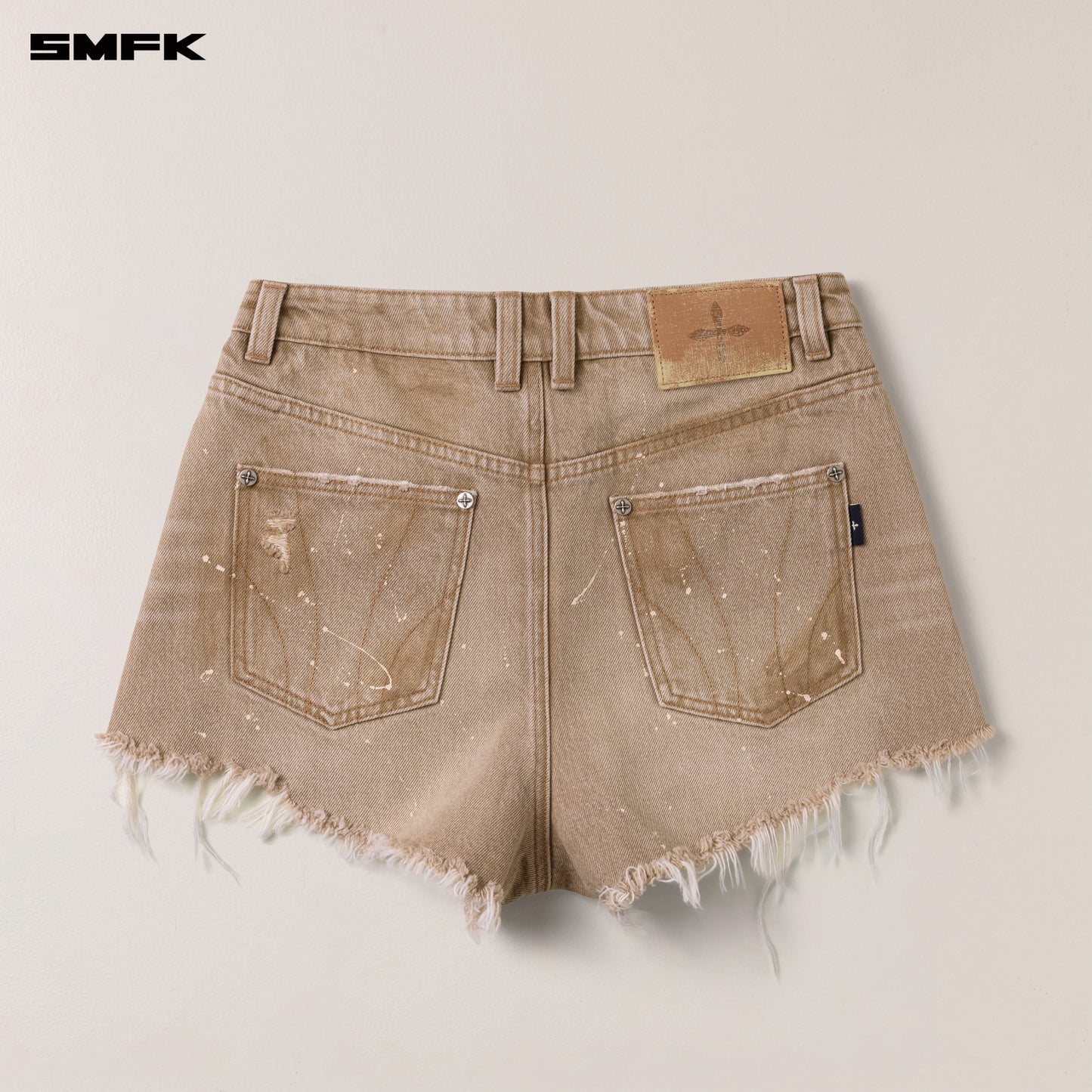RAGE WILD DENIM SHORTS_ WILD COWBOY BROWN