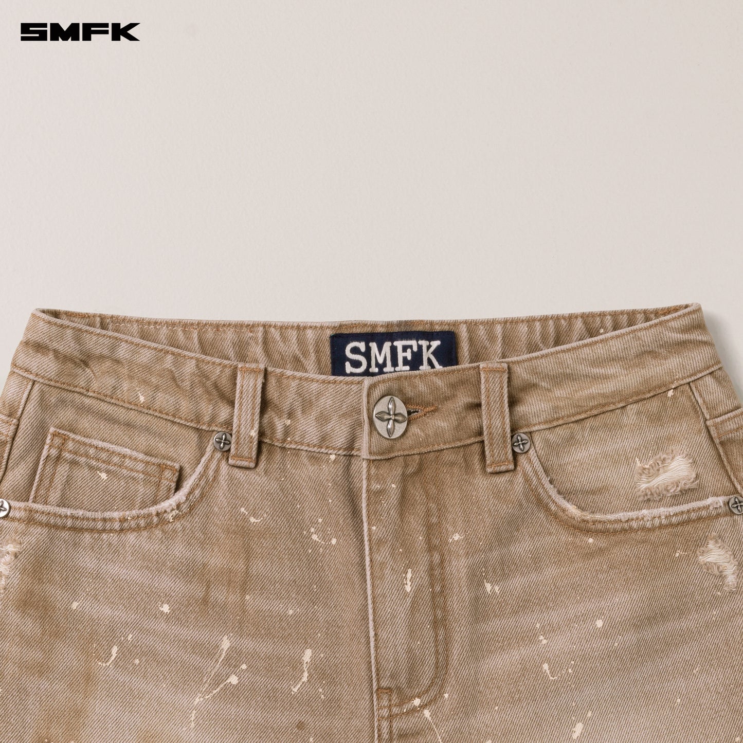 RAGE WILD DENIM SHORTS_ WILD COWBOY BROWN