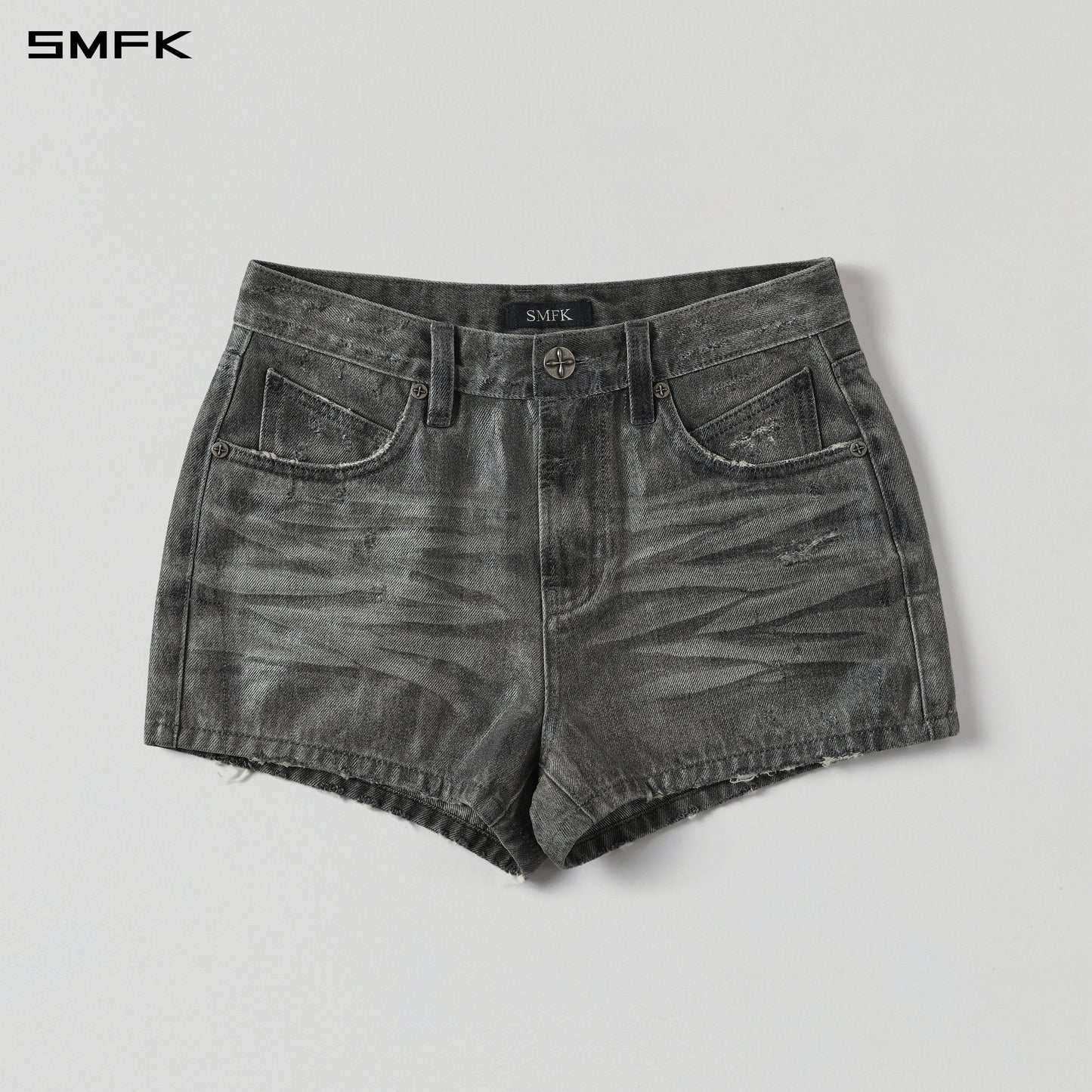 WILD MIRAGE DENIM SHORTS-LOW/DENIM COTTON/W