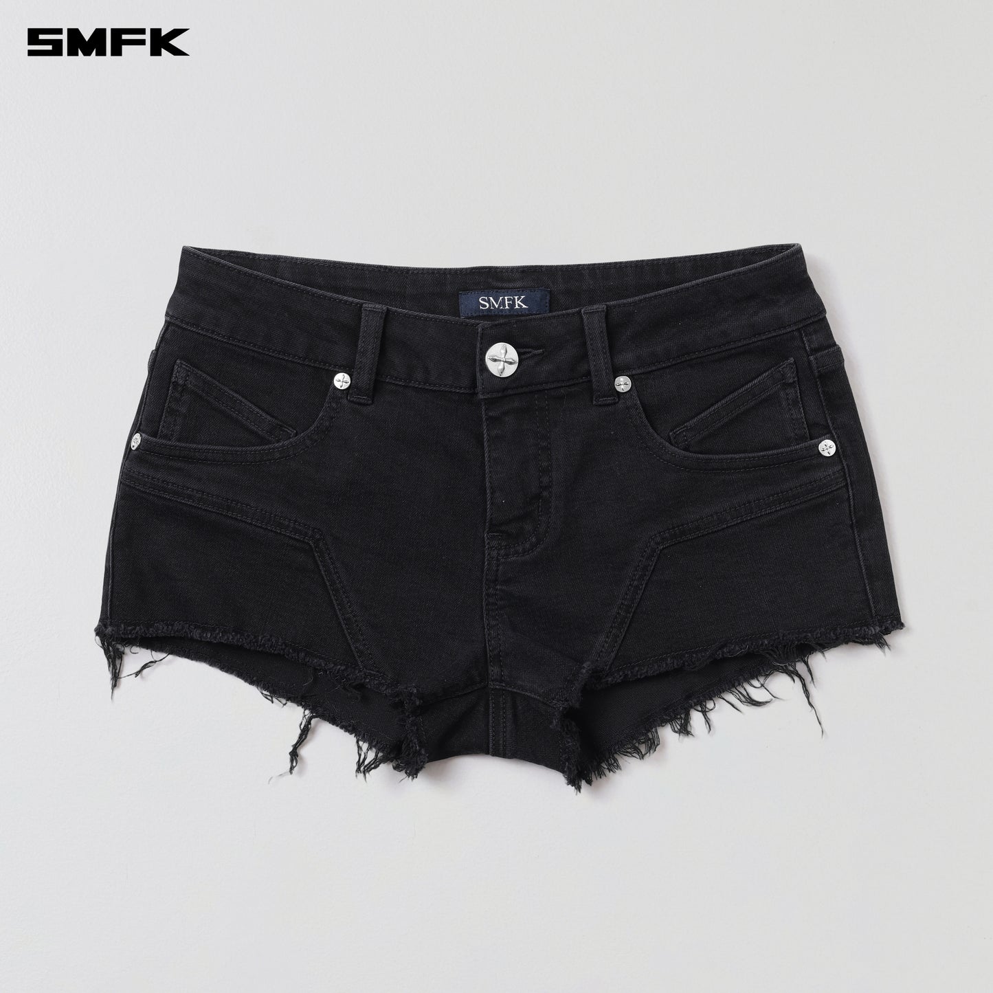 WILD MIRAGE SKINNY DENIM SHORTS/E-COTTON
