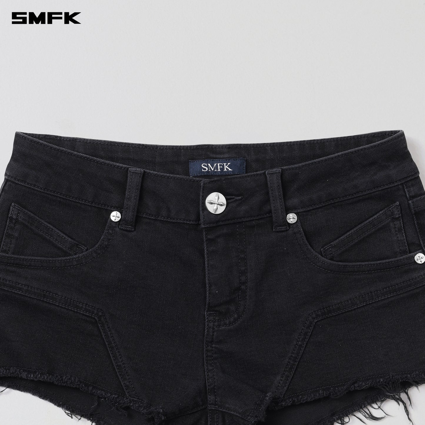 WILD MIRAGE SKINNY DENIM SHORTS/E-COTTON
