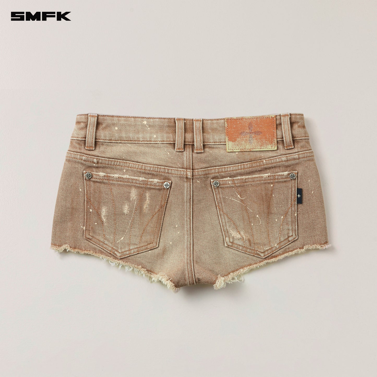 RAGE WILD ORIGIN HANDCRAFT DENIM BIKINI SHORTS / WILD COWBOY BROWN