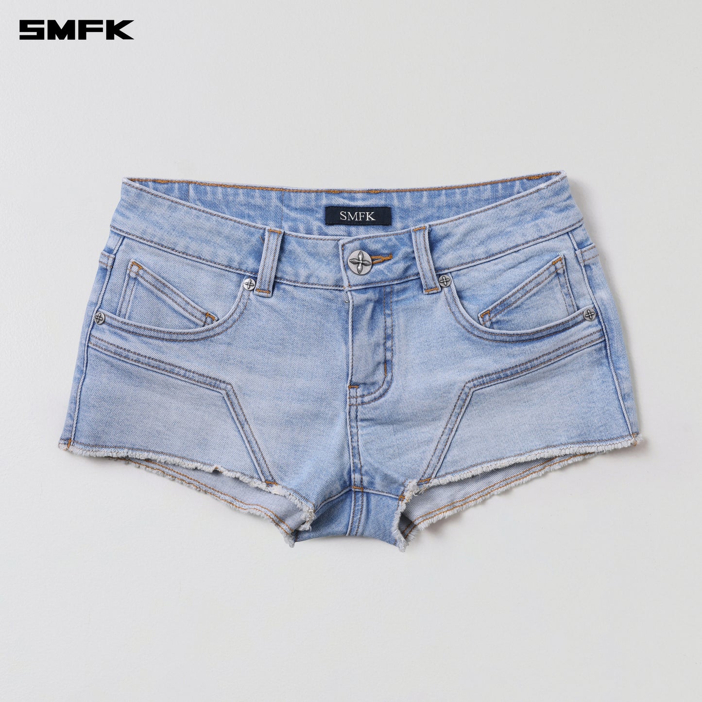 WILD MIRAGE SKINNY DENIM SHORTS/E-COTTON