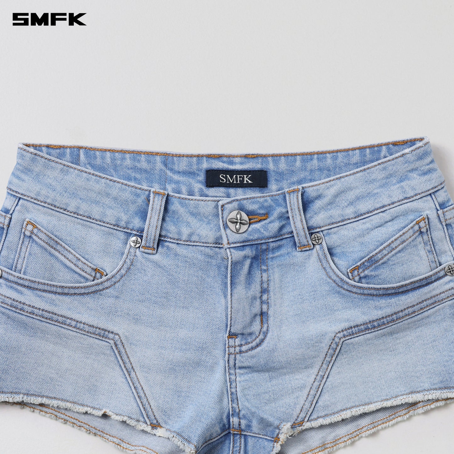 WILD MIRAGE SKINNY DENIM SHORTS/E-COTTON