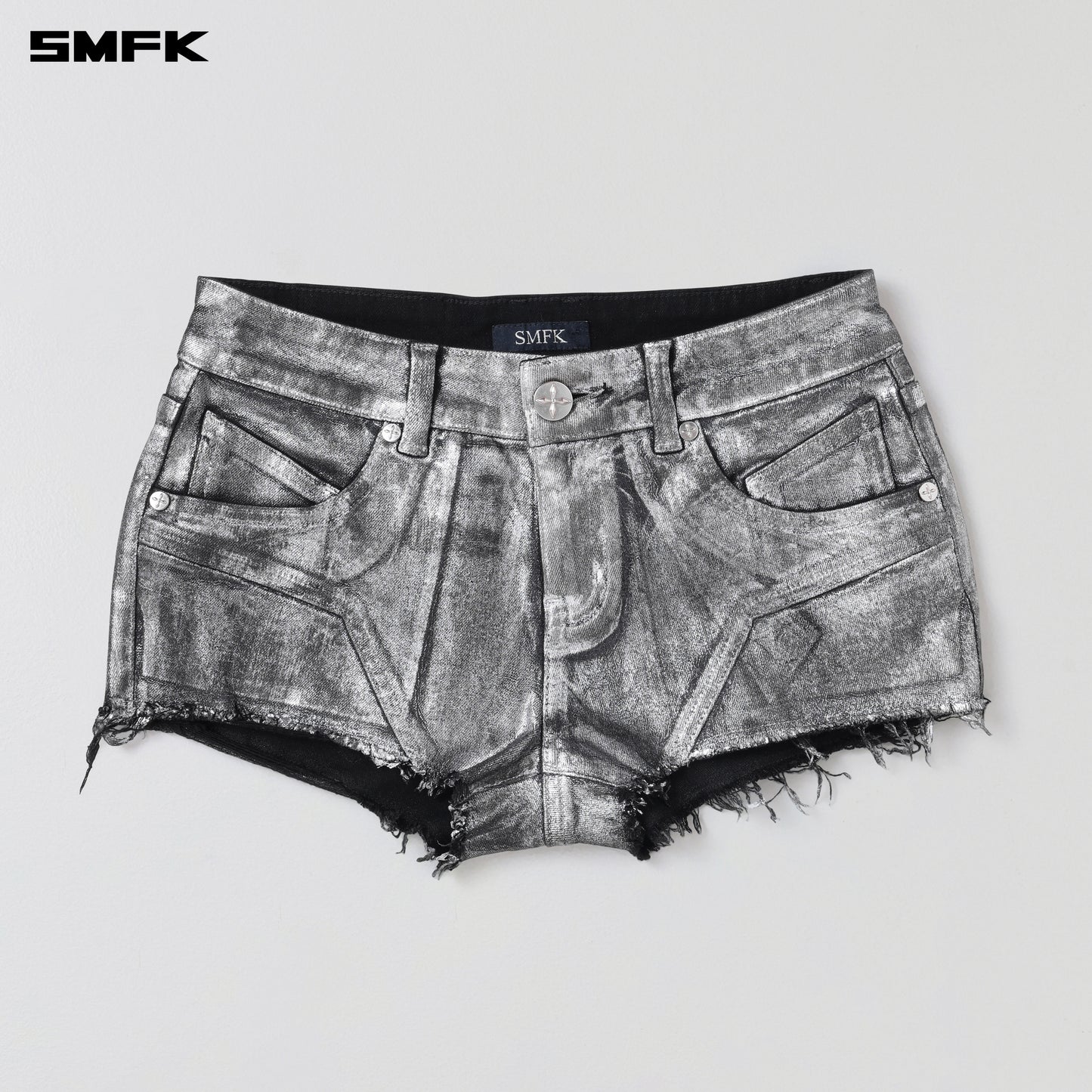 WILD MIRAGE SKINNY DENIM SHORTS/E-COTTON