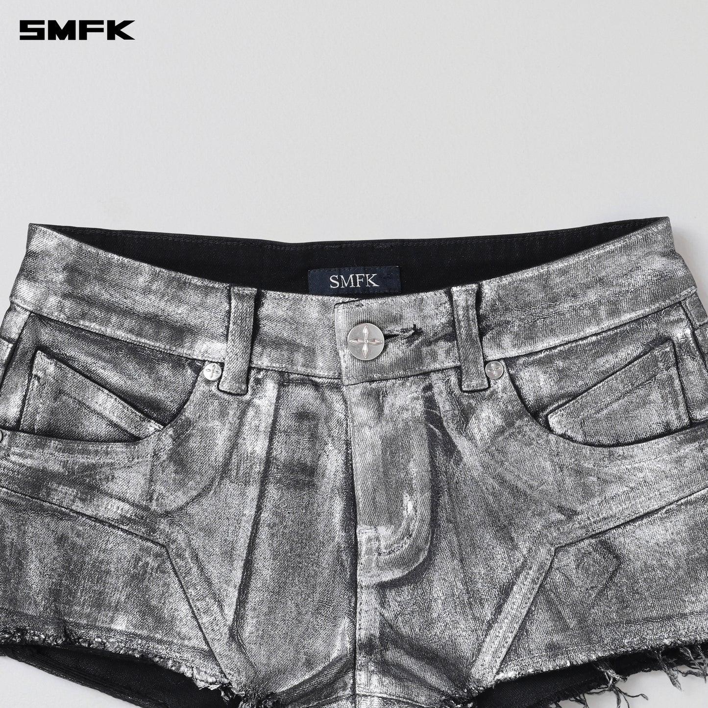 WILD MIRAGE SKINNY DENIM SHORTS/E-COTTON