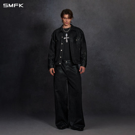 VINTAGE VANISH STRAIGHT DENIM PANTS/GARMENT DYE VANISH BLACK