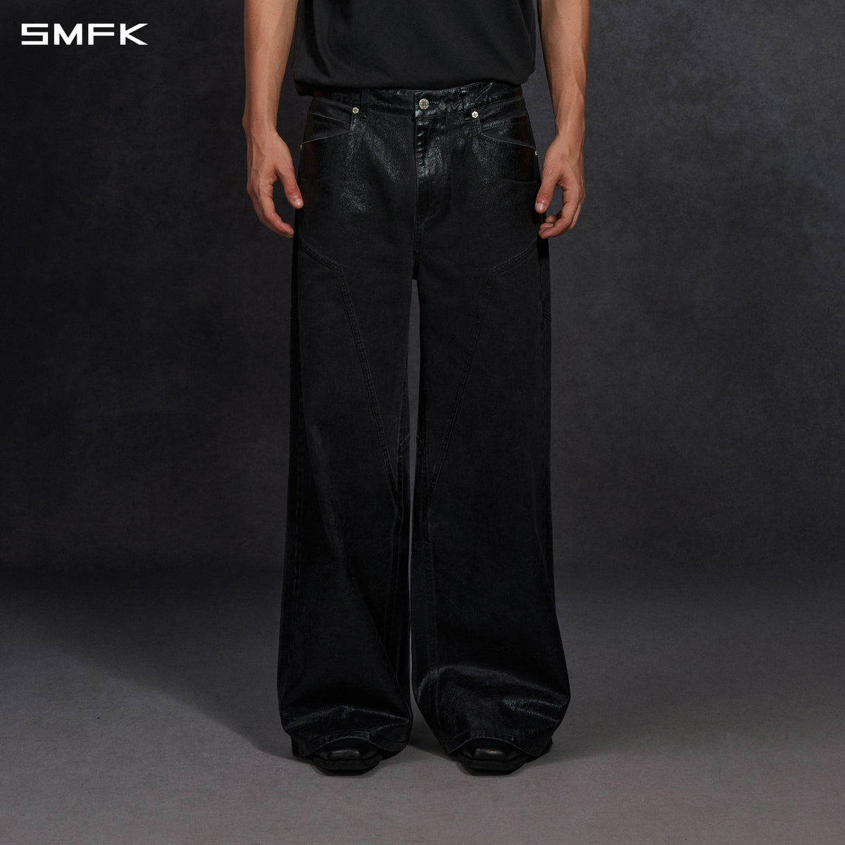 VINTAGE VANISH STRAIGHT DENIM PANTS/GARMENT DYE VANISH BLACK