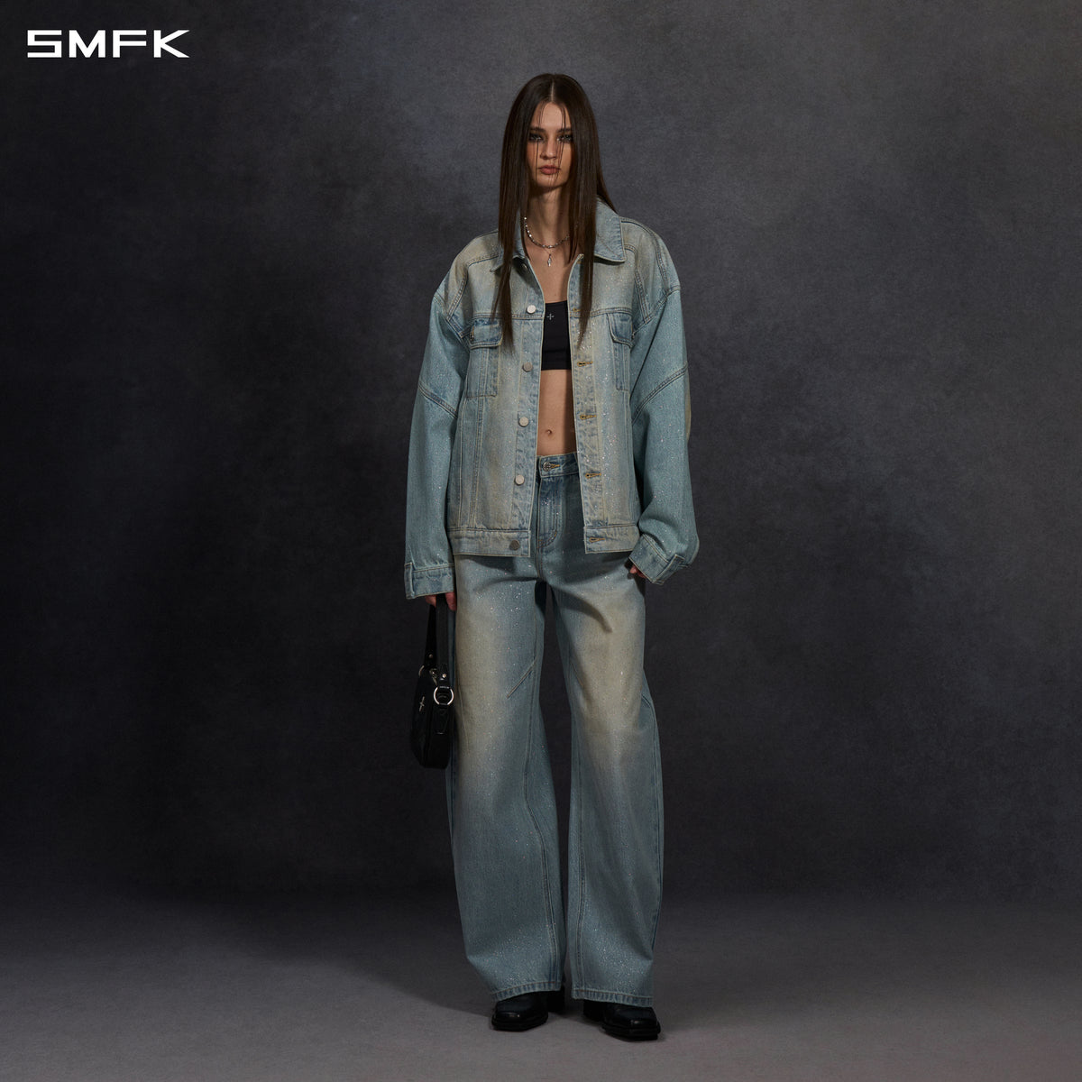 MIRAGE SIREN VINTAGE COCOON DENIM PANTS/STARRY DENIM/W