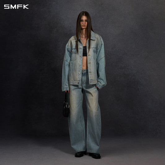 MIRAGE SIREN VINTAGE COCOON DENIM PANTS/STARRY DENIM/W