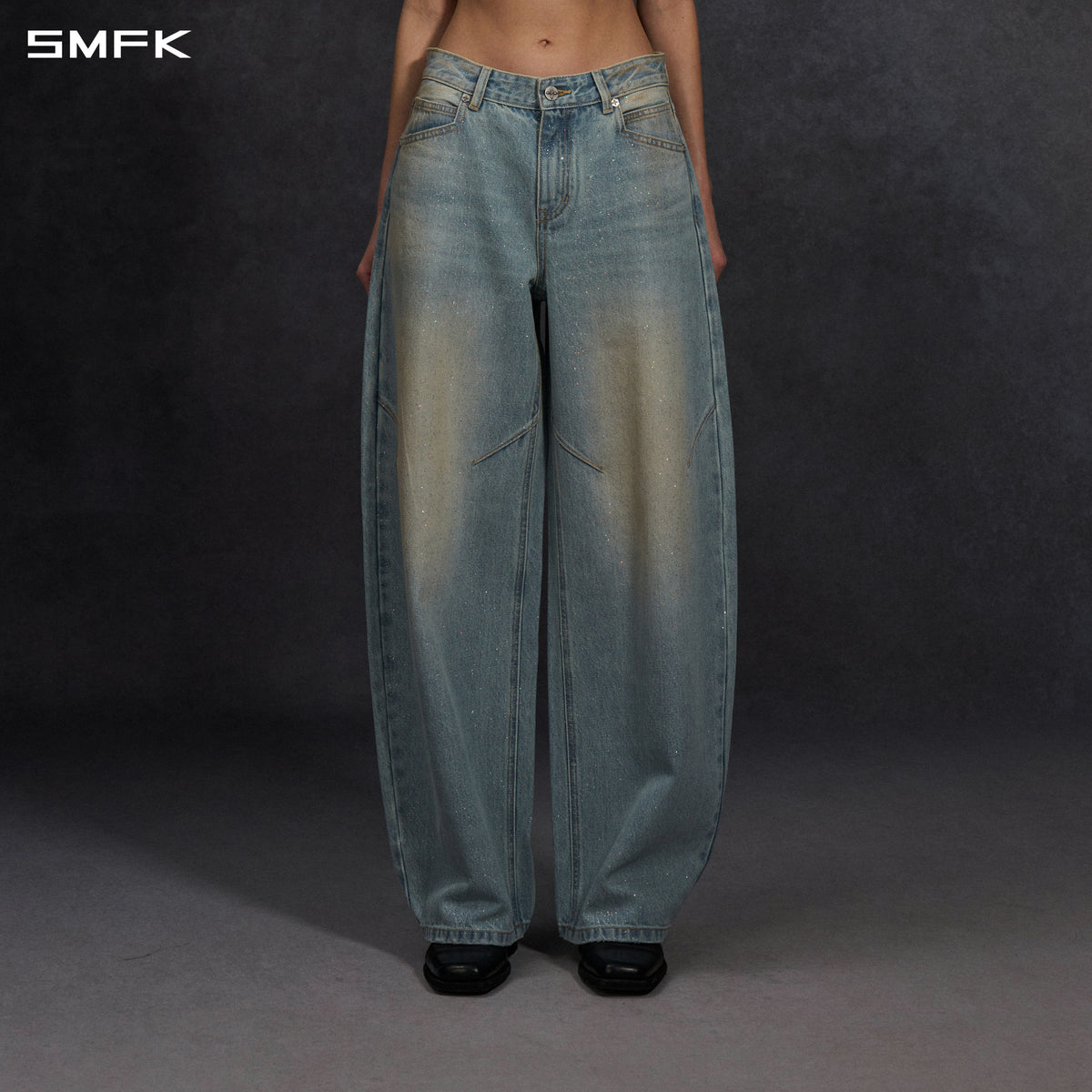MIRAGE SIREN VINTAGE COCOON DENIM PANTS/STARRY DENIM/W