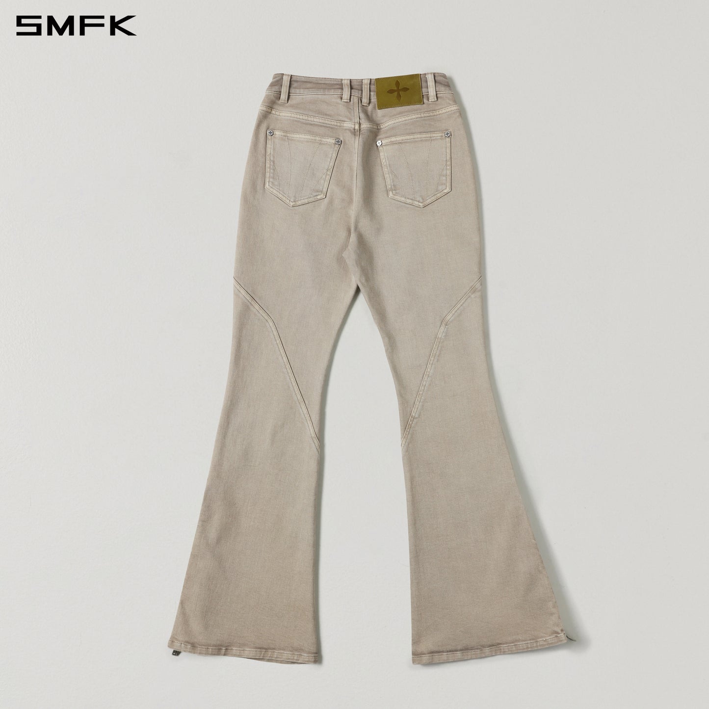 MIRAGE SIREN FLARED DENIM PANTS/GARMENT DYE FRESH SKIN