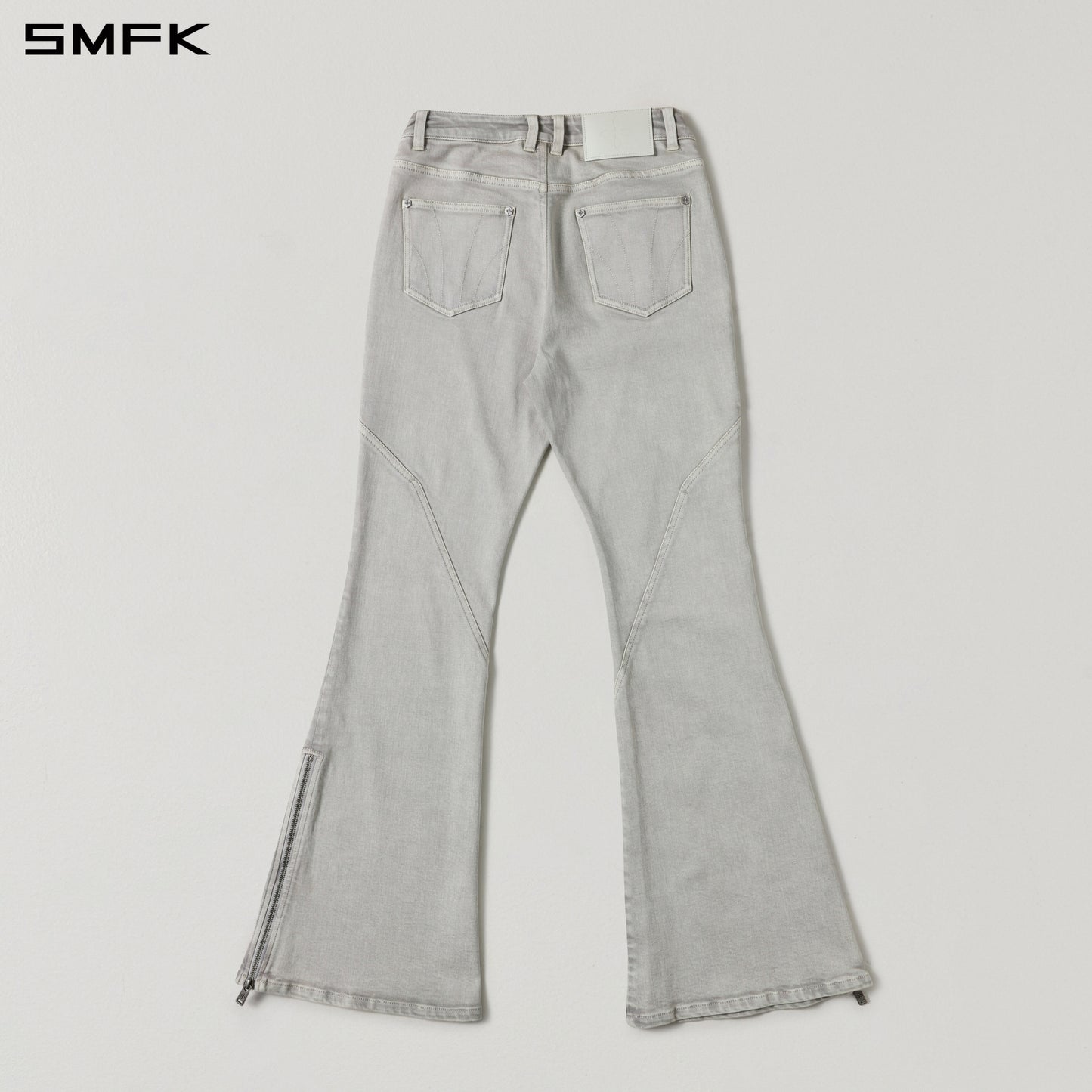 MIRAGE SIREN FLARED DENIM PANTS/GARMENT DYE