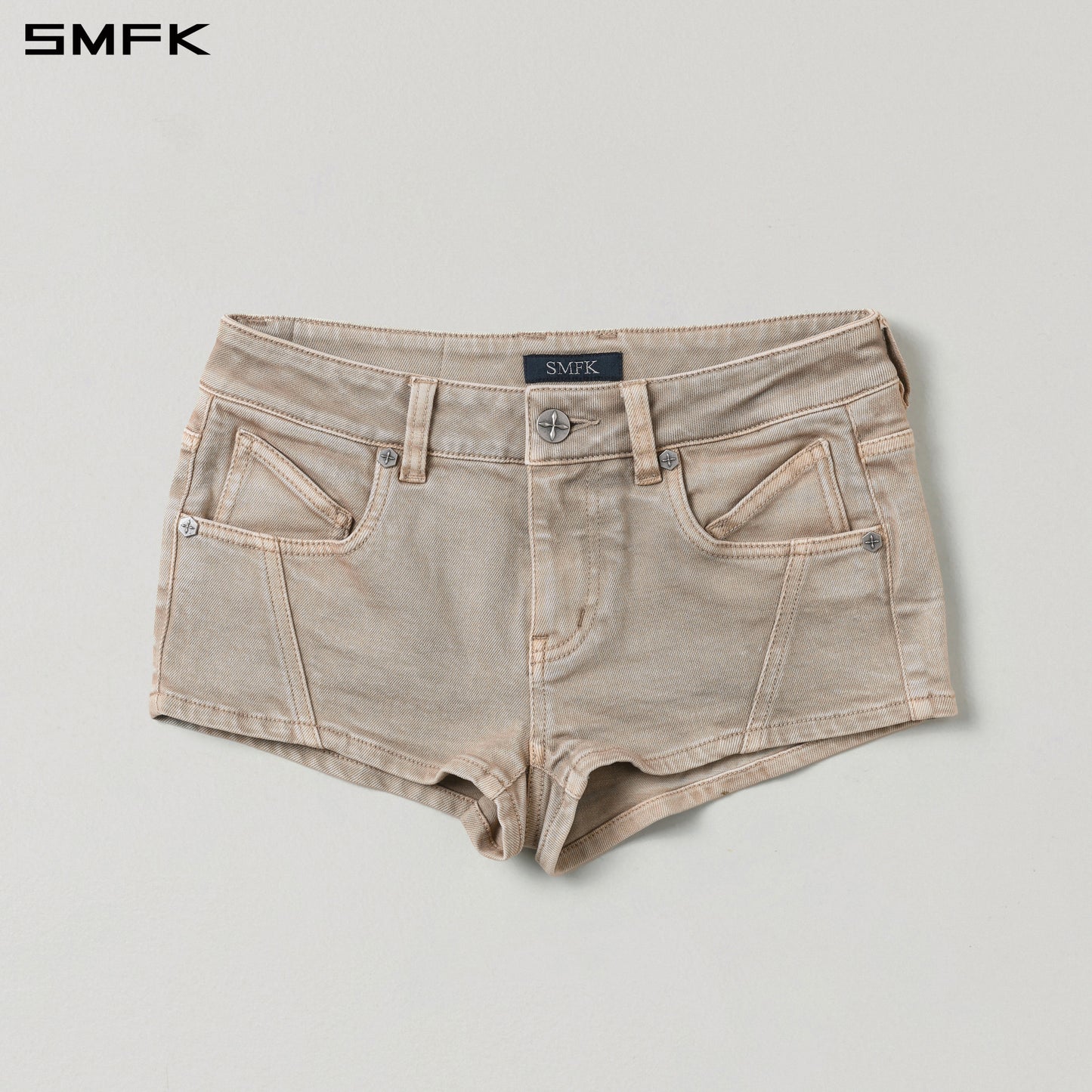 VINTAGE VANISH SKINNY DENIM SHORTS/GARMENT DYE