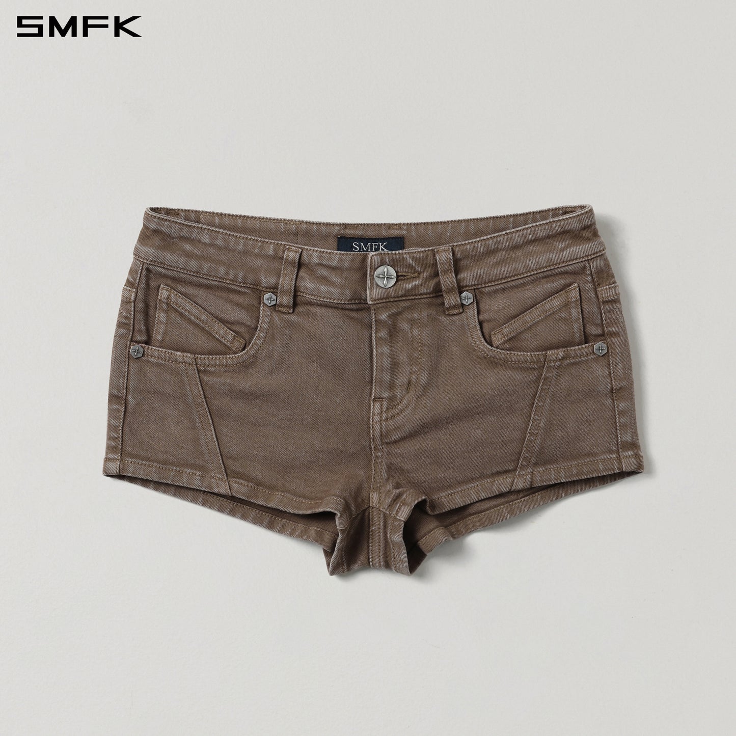 VINTAGE VANISH SKINNY DENIM SHORTS-LOW/GARMENT DYE