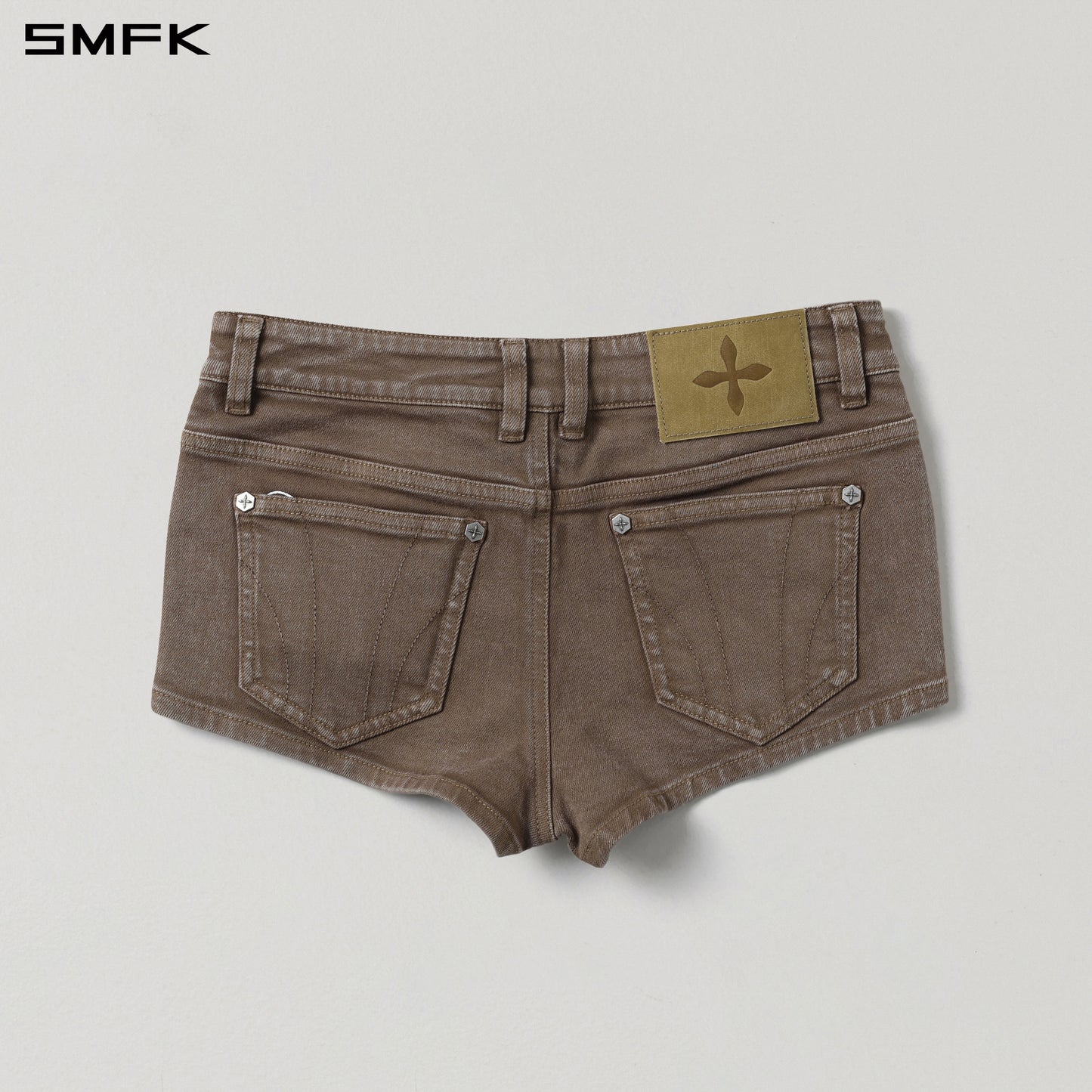 VINTAGE VANISH SKINNY DENIM SHORTS-LOW/GARMENT DYE