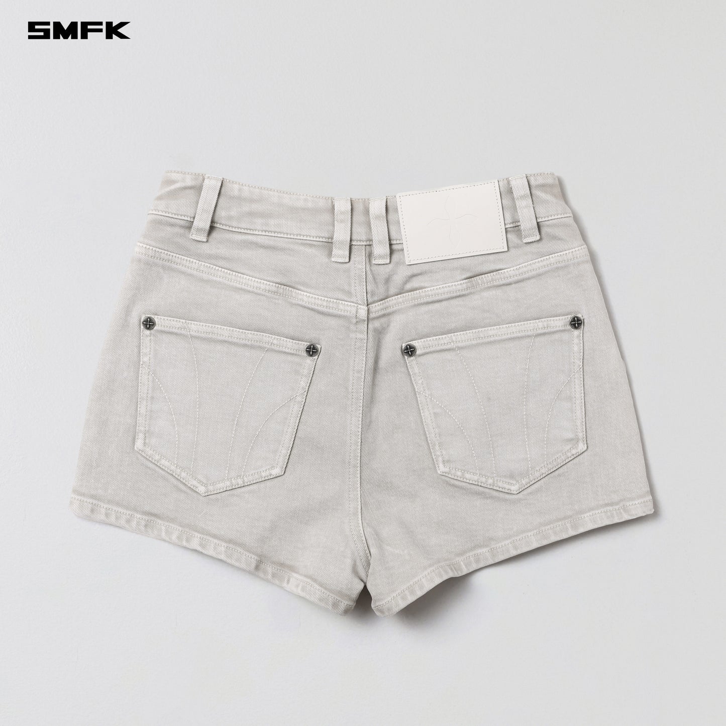 VINTAGE VANISH SKINNY DENIM SHORTS/GARMENT DYE - VANISH WHITE