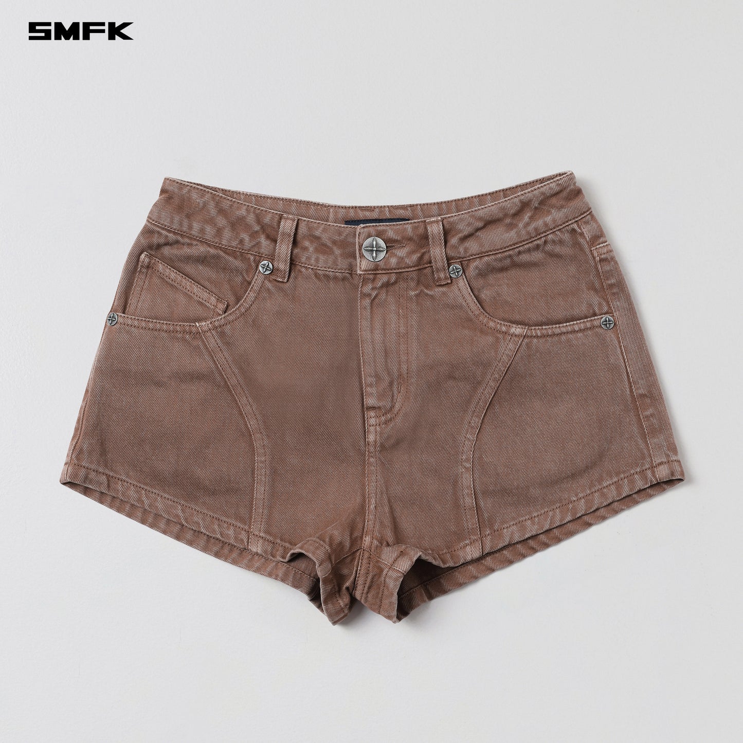 VINTAGE VANISH DENIM SHORTS/GARMENT DYE - VANISH BROWN