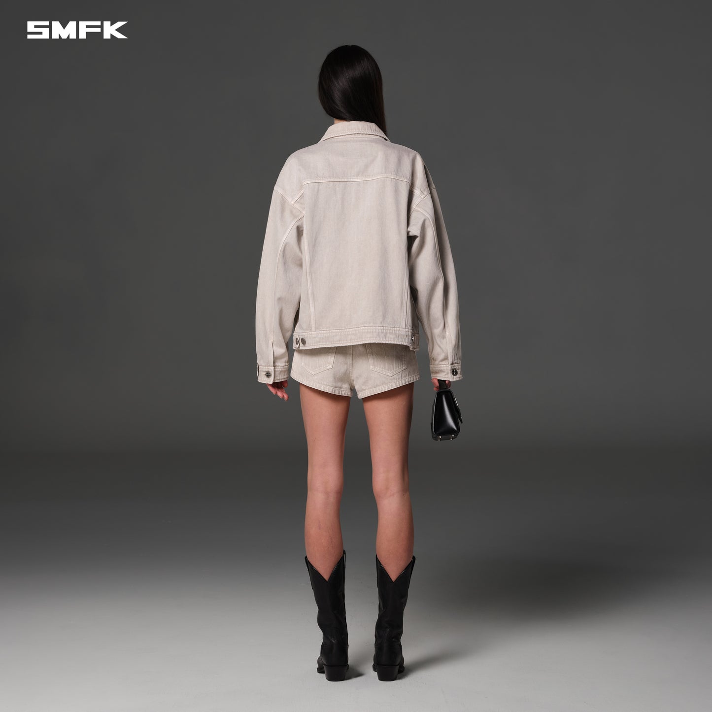 VINTAGE VANISH DENIM SHORTS/GARMENT DYE - VANISH WHITE