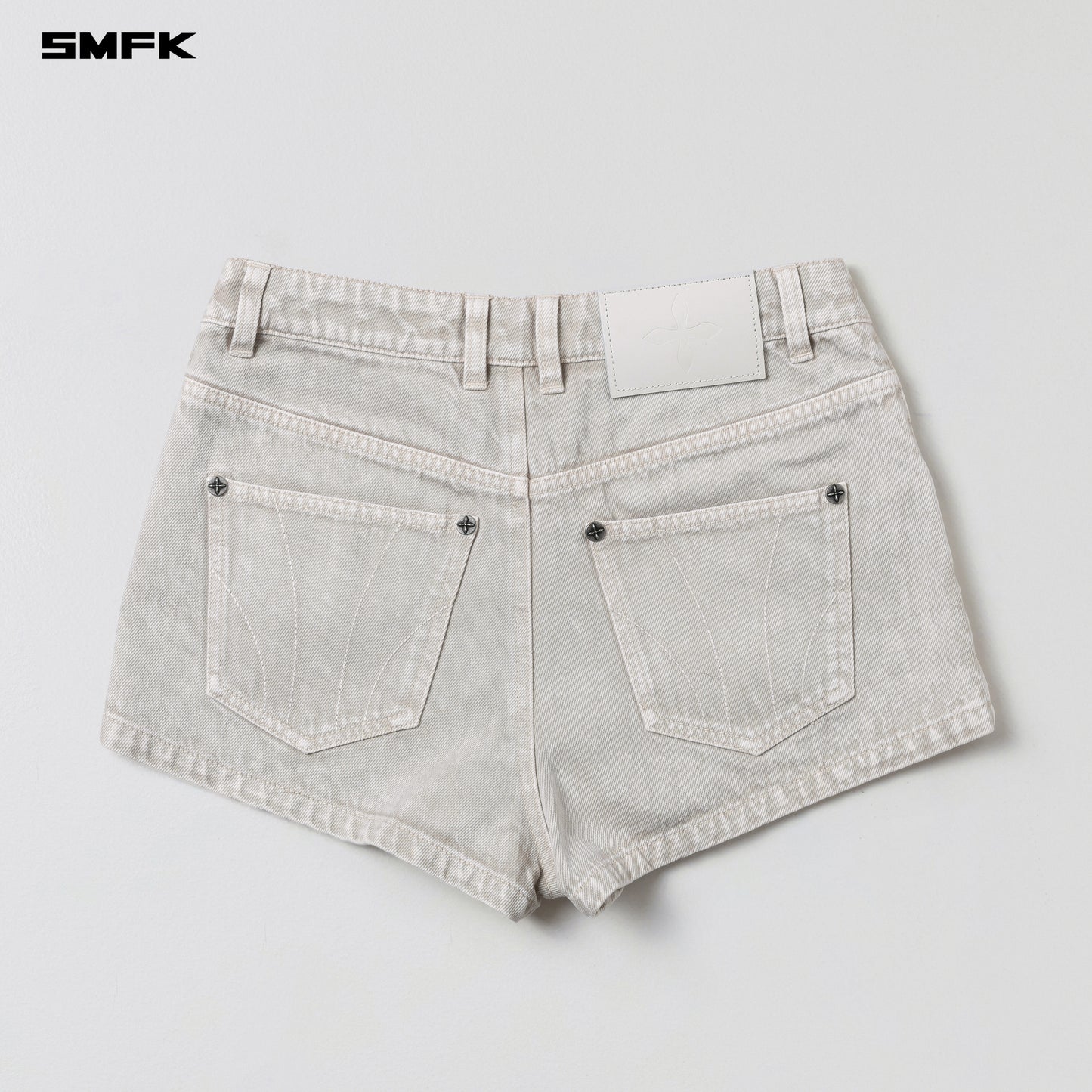 VINTAGE VANISH DENIM SHORTS/GARMENT DYE - VANISH WHITE
