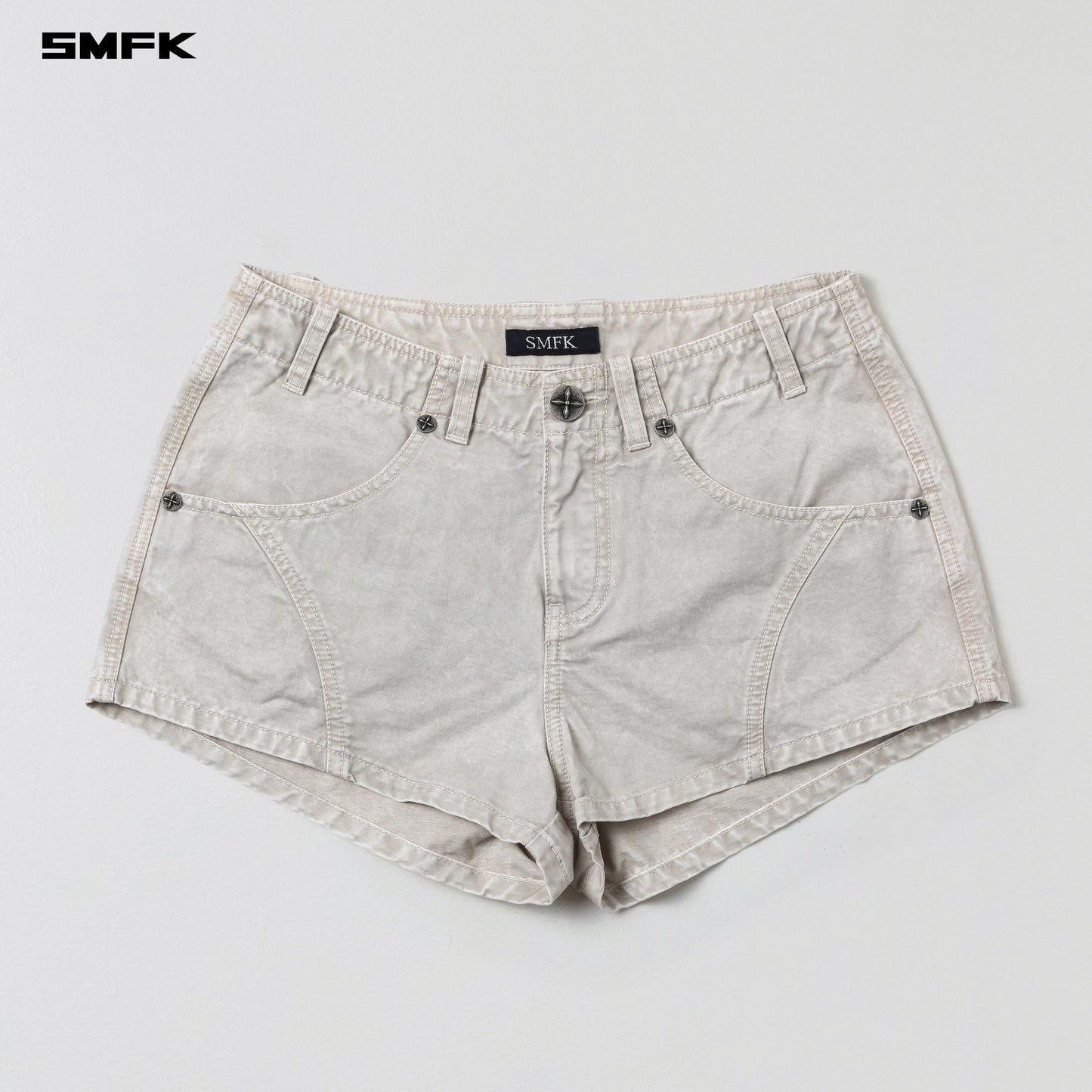 VANISH CARGO SHORTS/GARMENT DYE - VANISH WHITE
