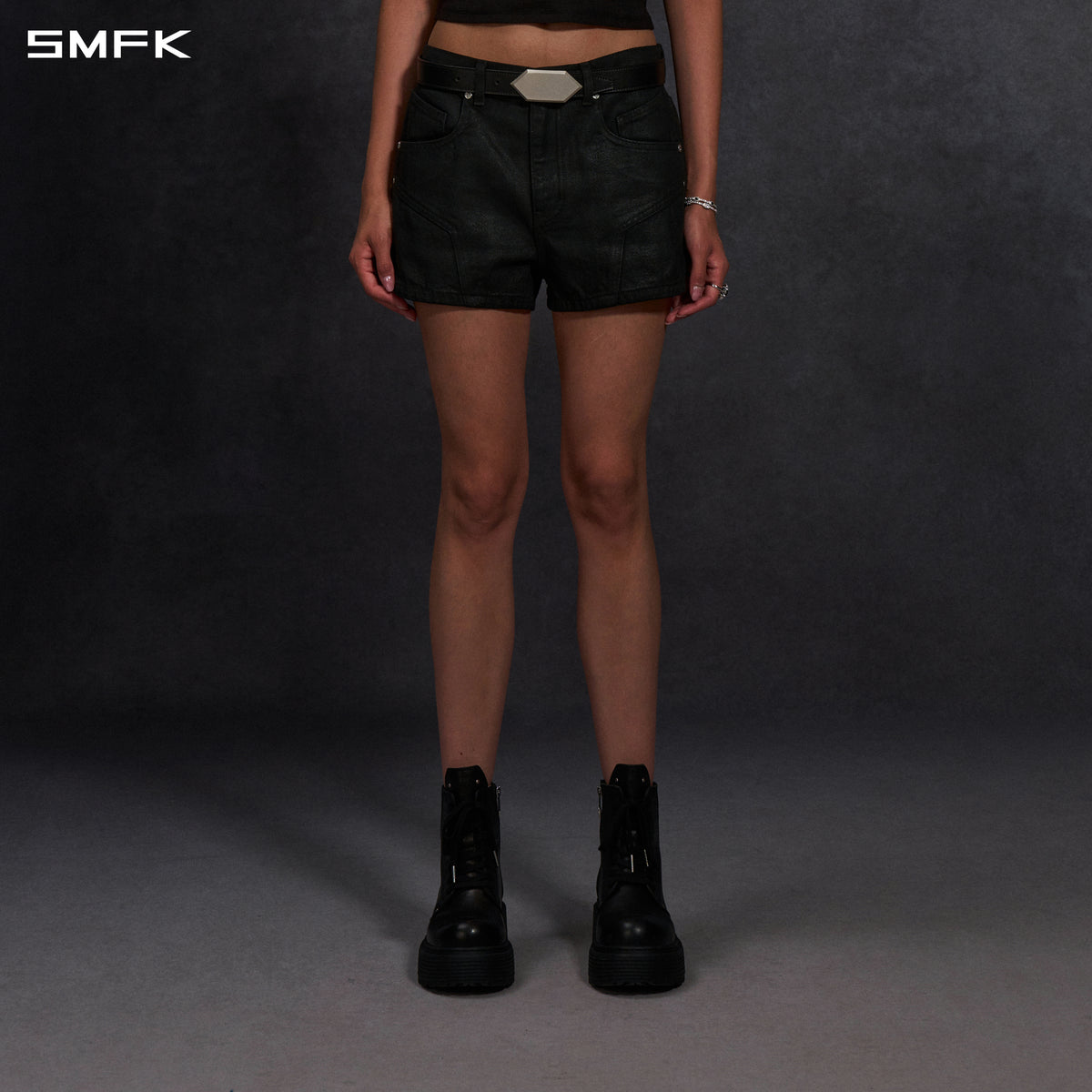 MIRAGE PRISM DENIM SHORTS/DENIM COTTON/W