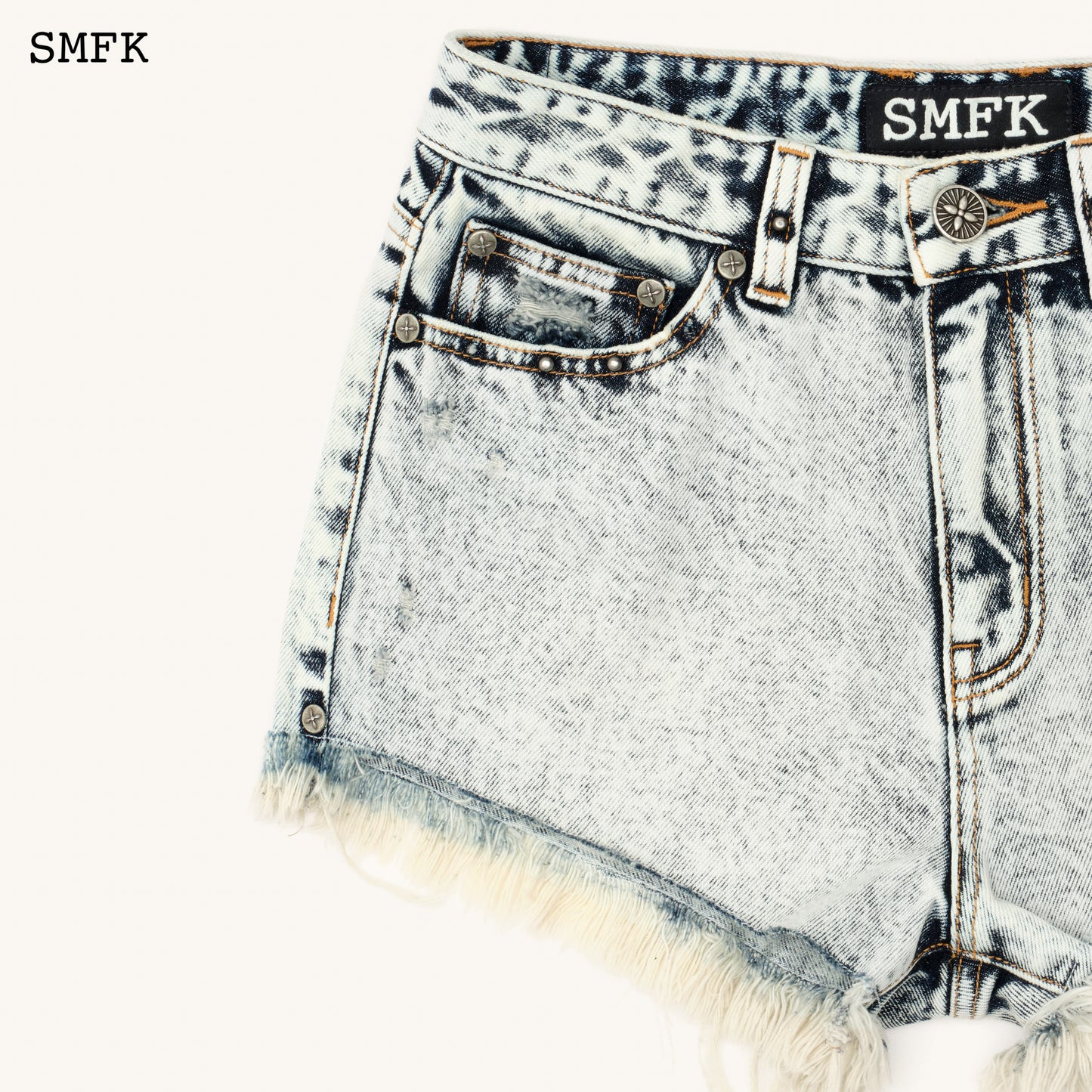 Compass Wild Mustang Classic Denim Shorts Snowflake