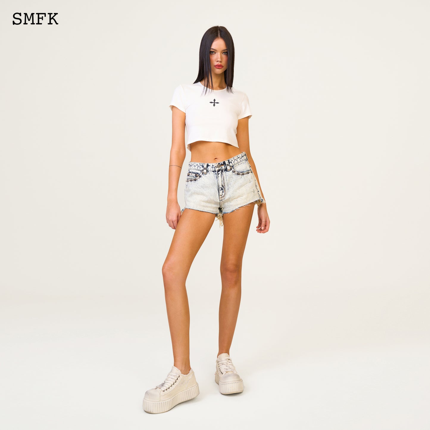 Compass Wild Mustang Classic Denim Shorts Snowflake