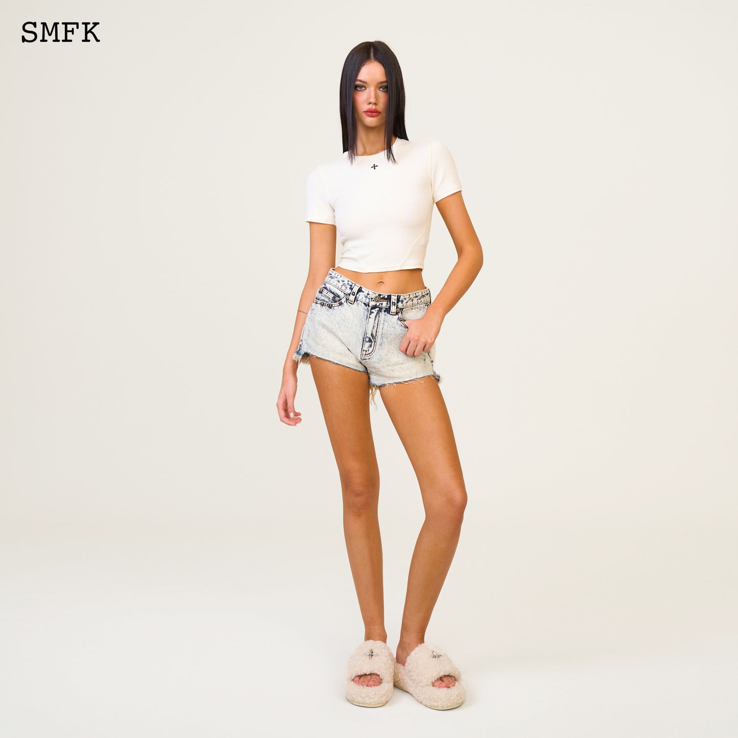 Compass Wild Mustang Classic Denim Shorts Snowflake