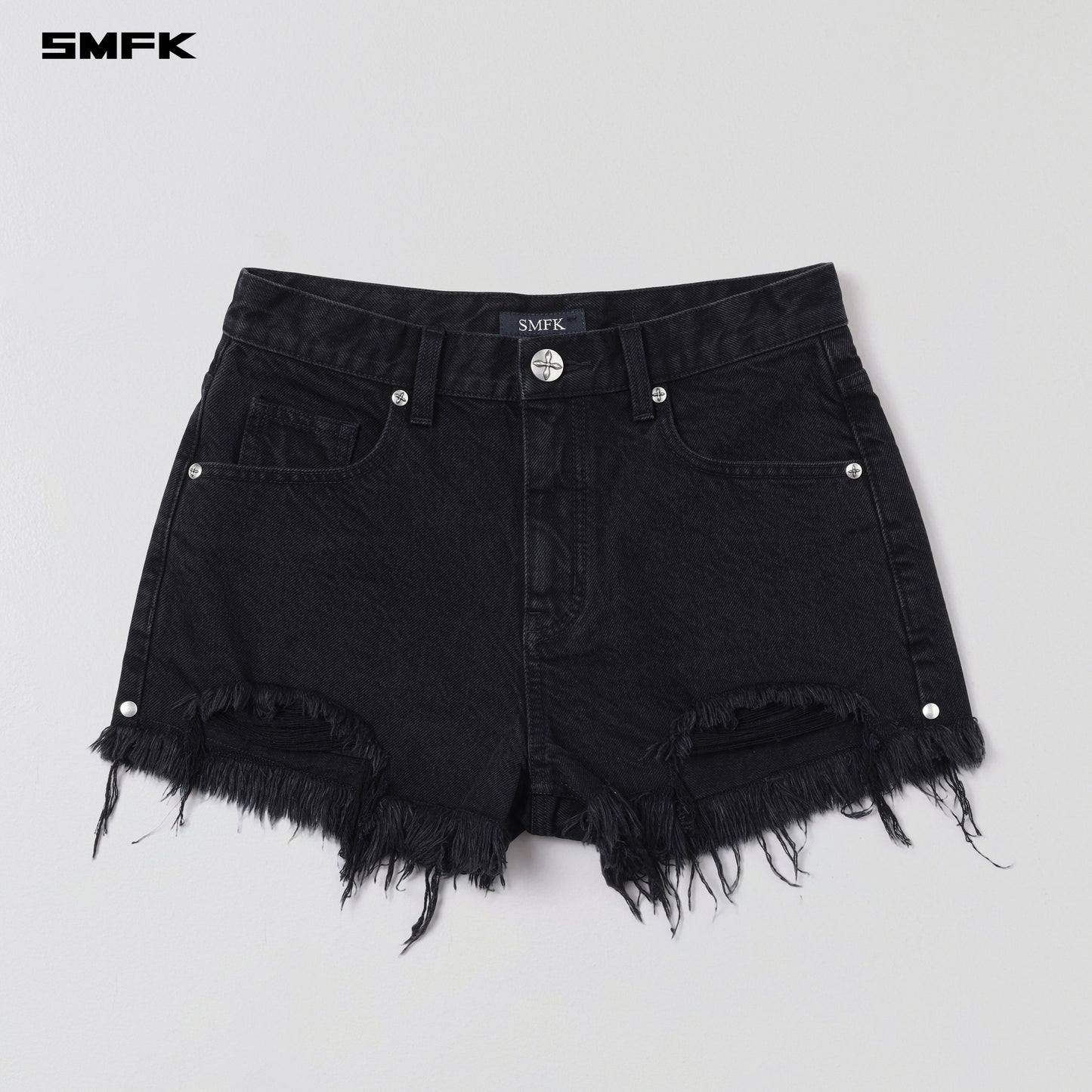 COMPASS MIRAGE MODE DENIM SHORTS/COTTON - WILD BLACK
