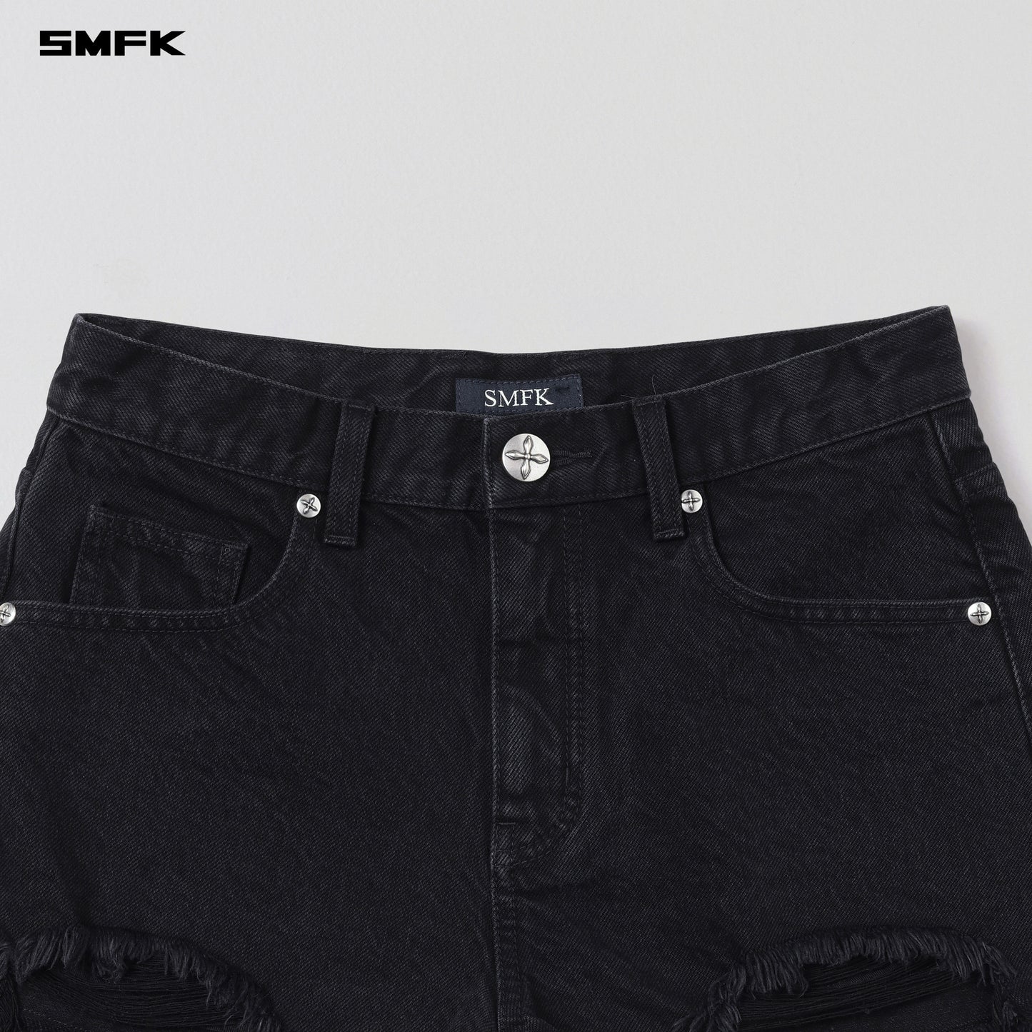 COMPASS MIRAGE MODE DENIM SHORTS/COTTON - WILD BLACK